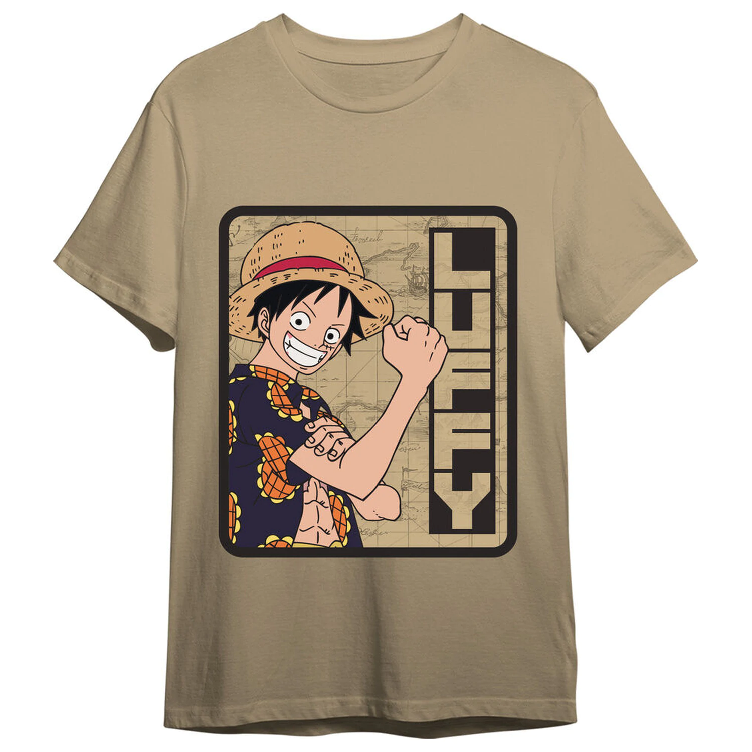 One Piece Monkey D. Luffy Erwachsenen T-Shirt Produktfoto