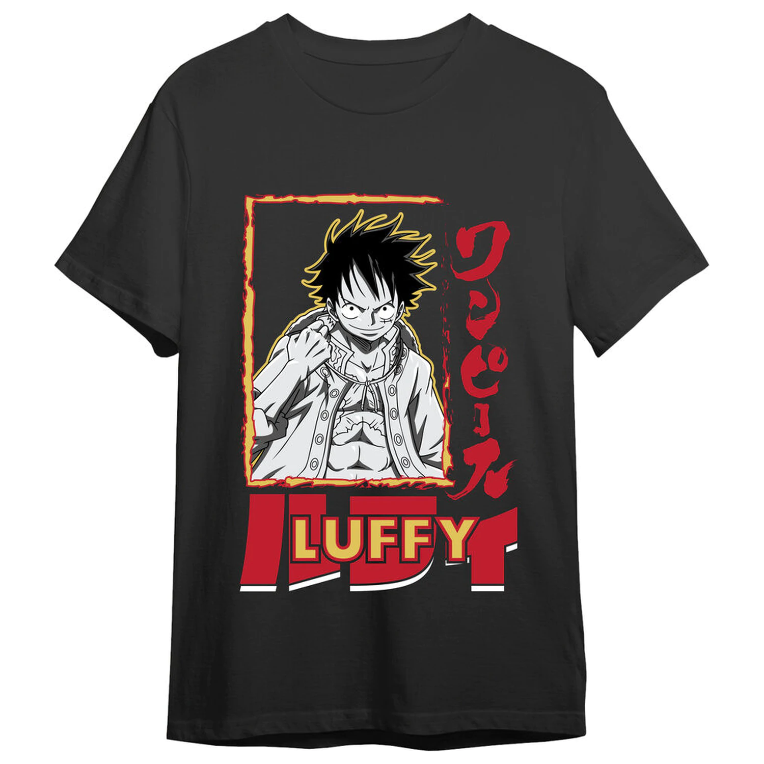 One Piece Monkey D. Luffy Erwachsenen T-Shirt Produktfoto