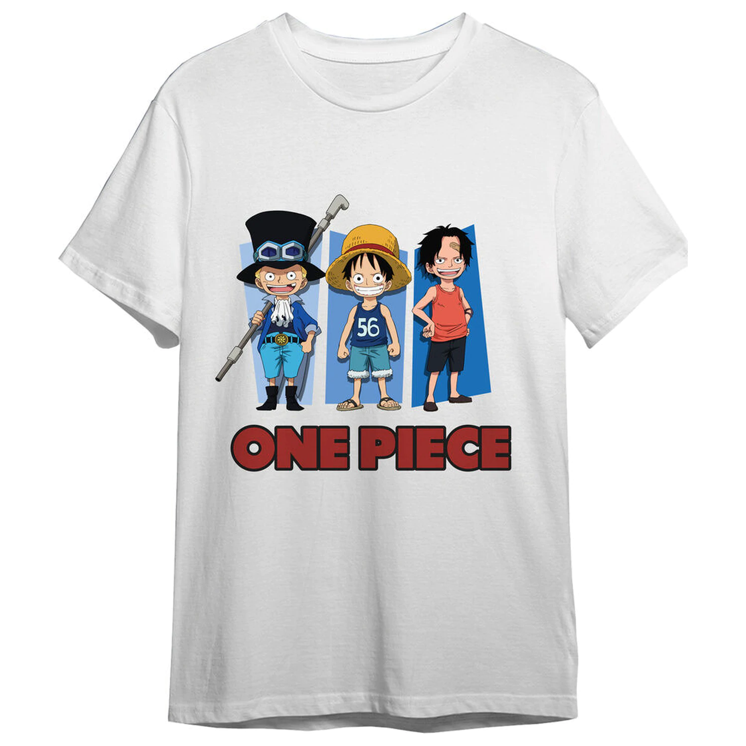 One Piece Sabo, Monkey D. Luffy & Ace Erwachsenen T-Shirt Produktfoto