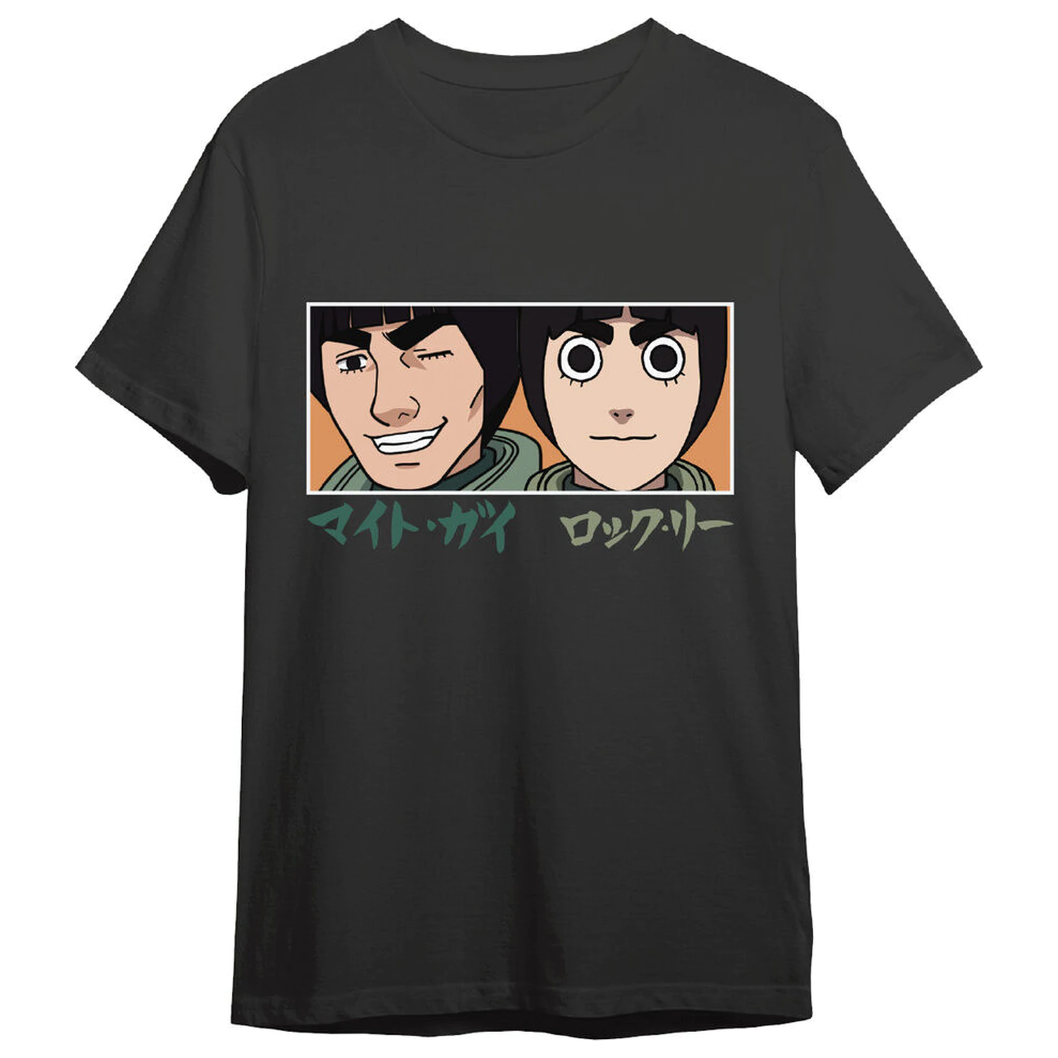 Naruto Shippuden Guy Sensei & Rock Lee Eyes Erwachsenen T-Shirt Produktfoto