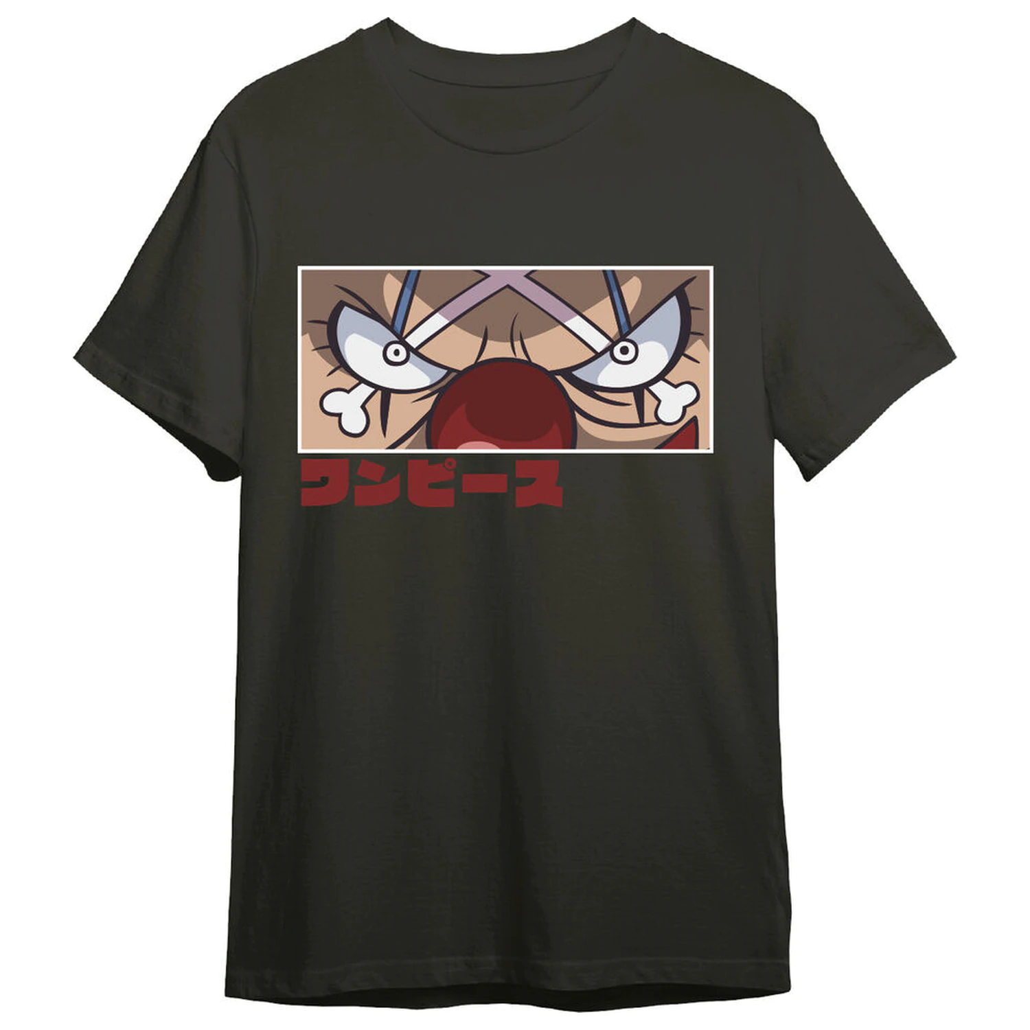 One Piece Buggy Eyes erwachsenen T-Shirt Produktfoto
