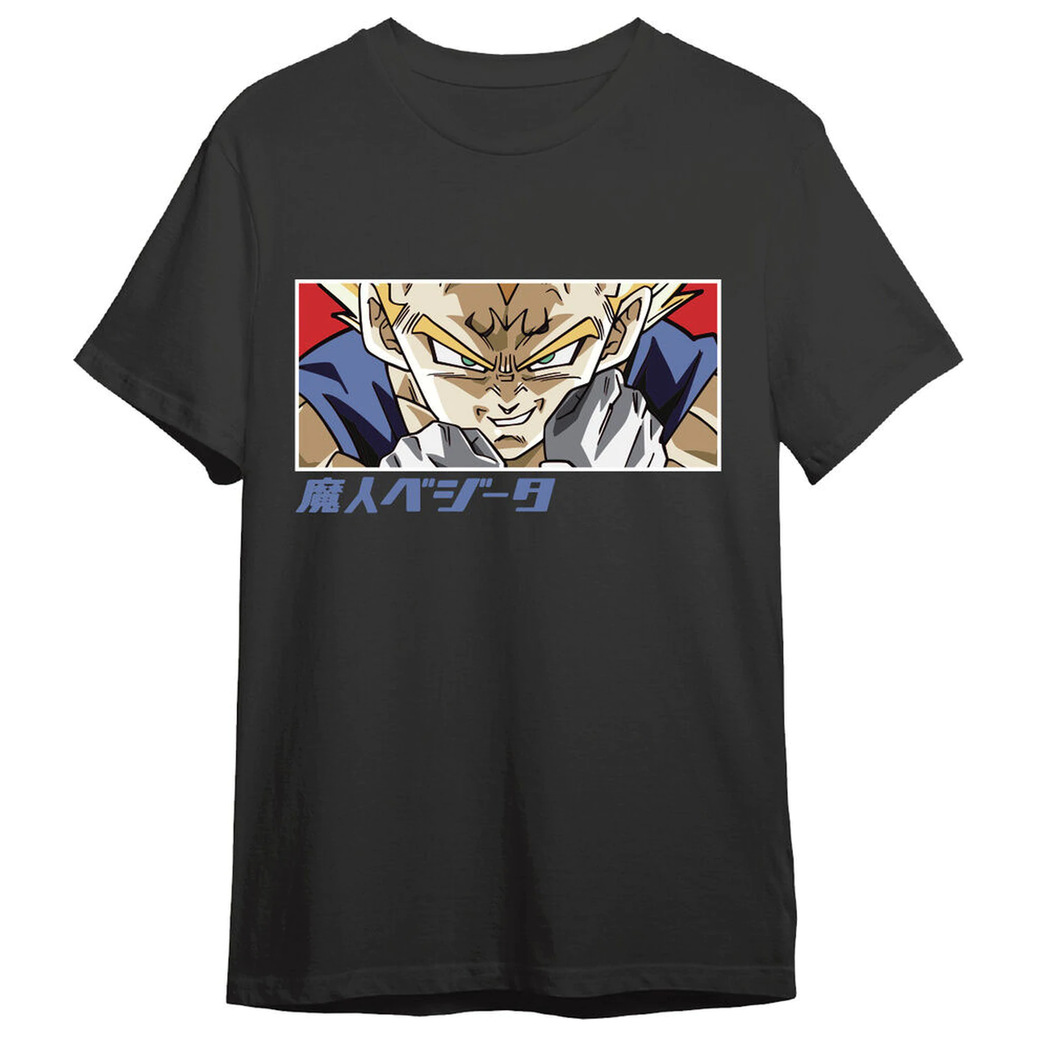 Dragon Ball Z Majin Vegeta Eyes Erwachsenen T-Shirt Produktfoto