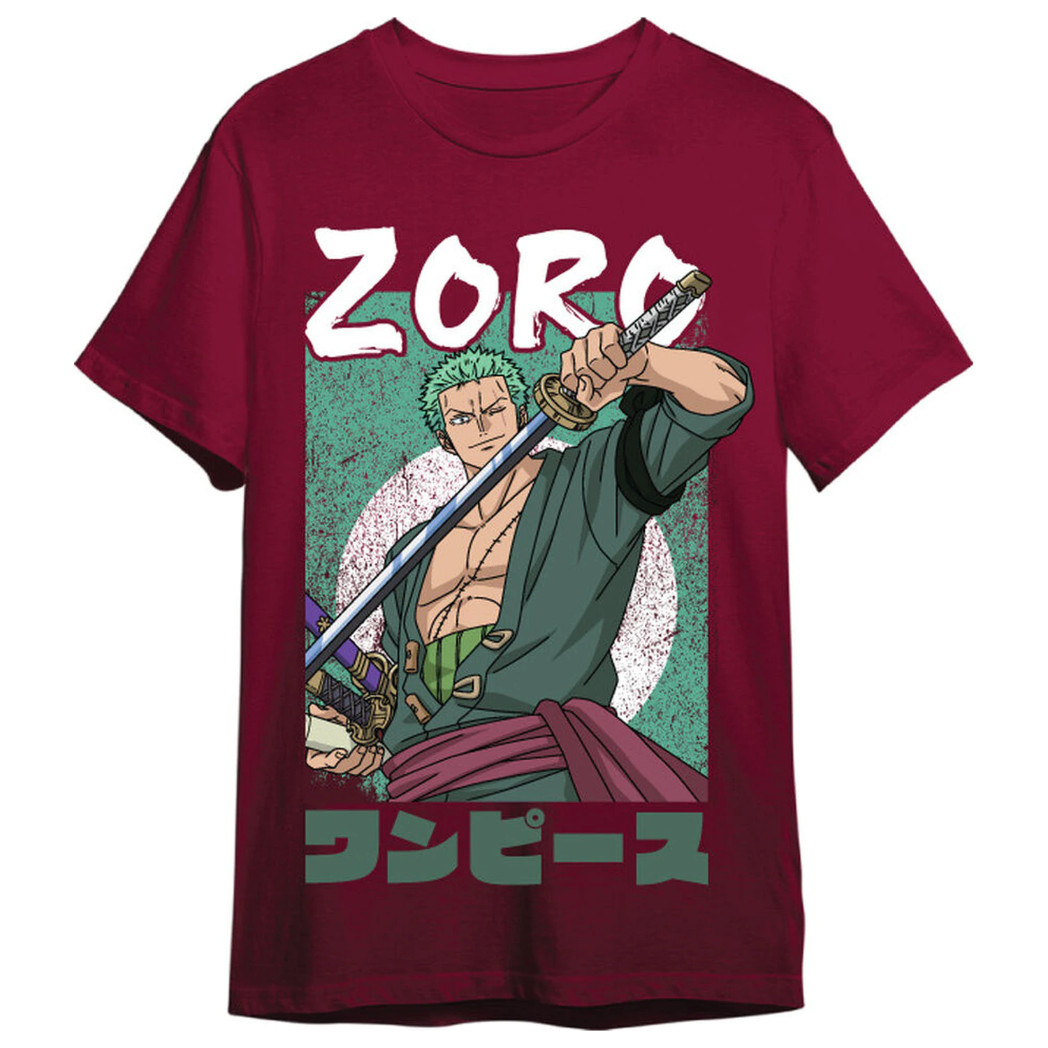 One Piece Roronoa Zoro Erwachsenen-T-Shirt Produktfoto