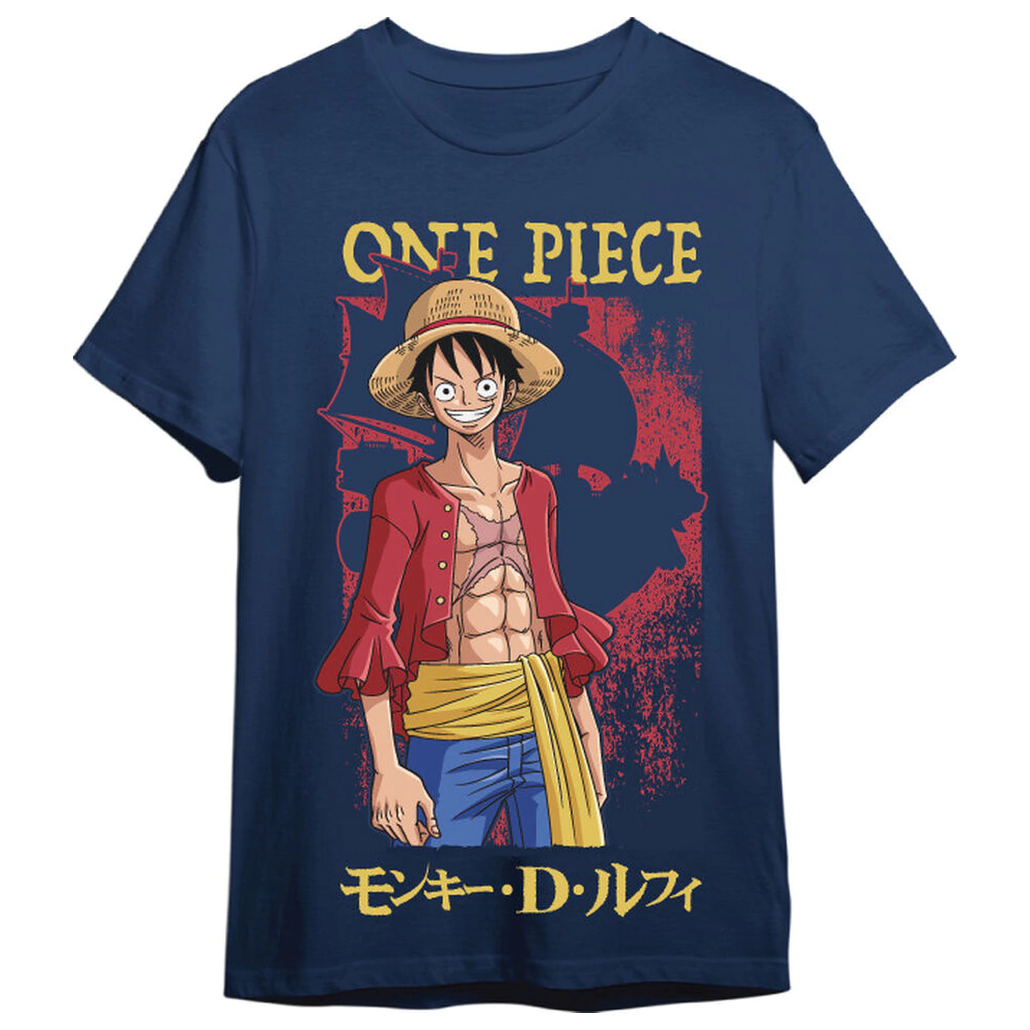 One Piece Monkey D. Luffy Erwachsenen T-Shirt Produktfoto