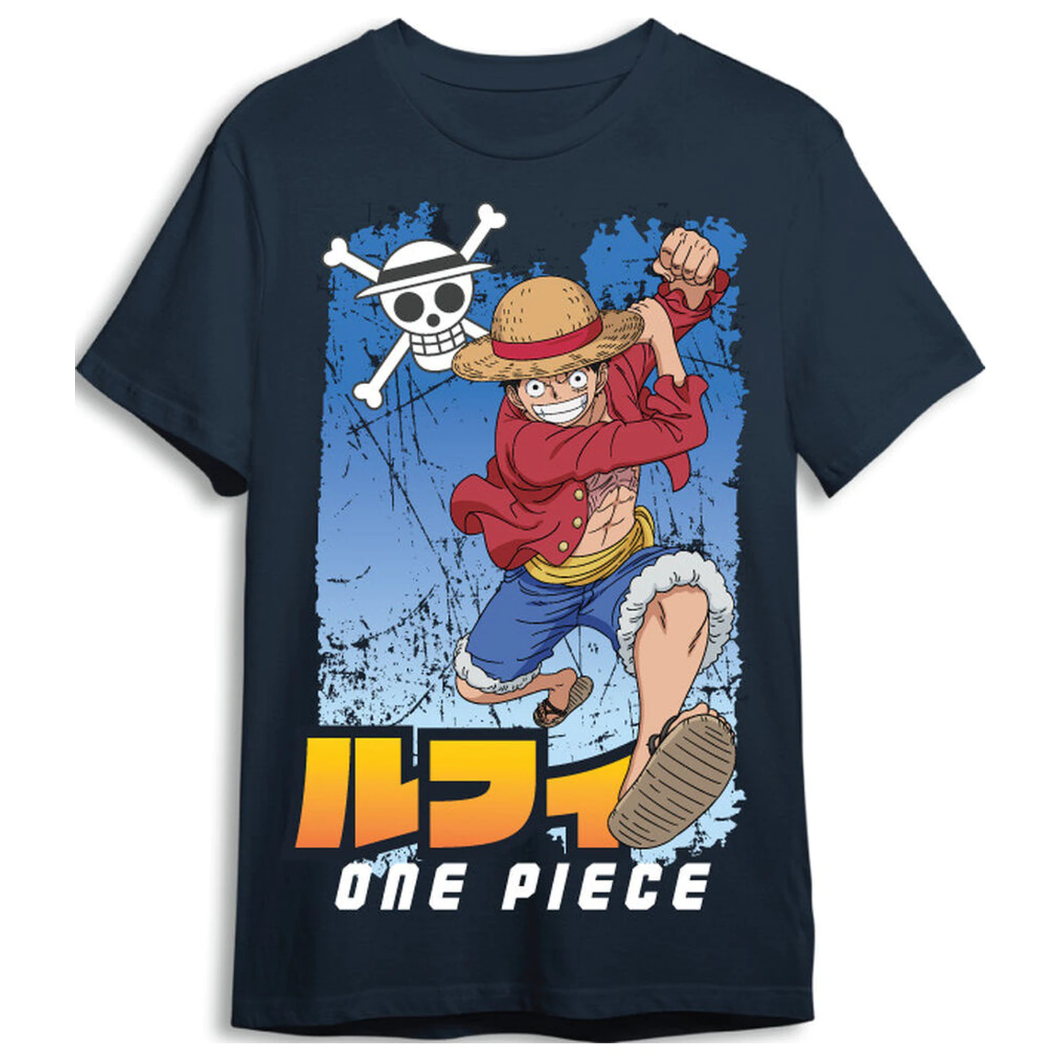 One Piece Monkey D. Luffy Erwachsenen-T-Shirt Produktfoto