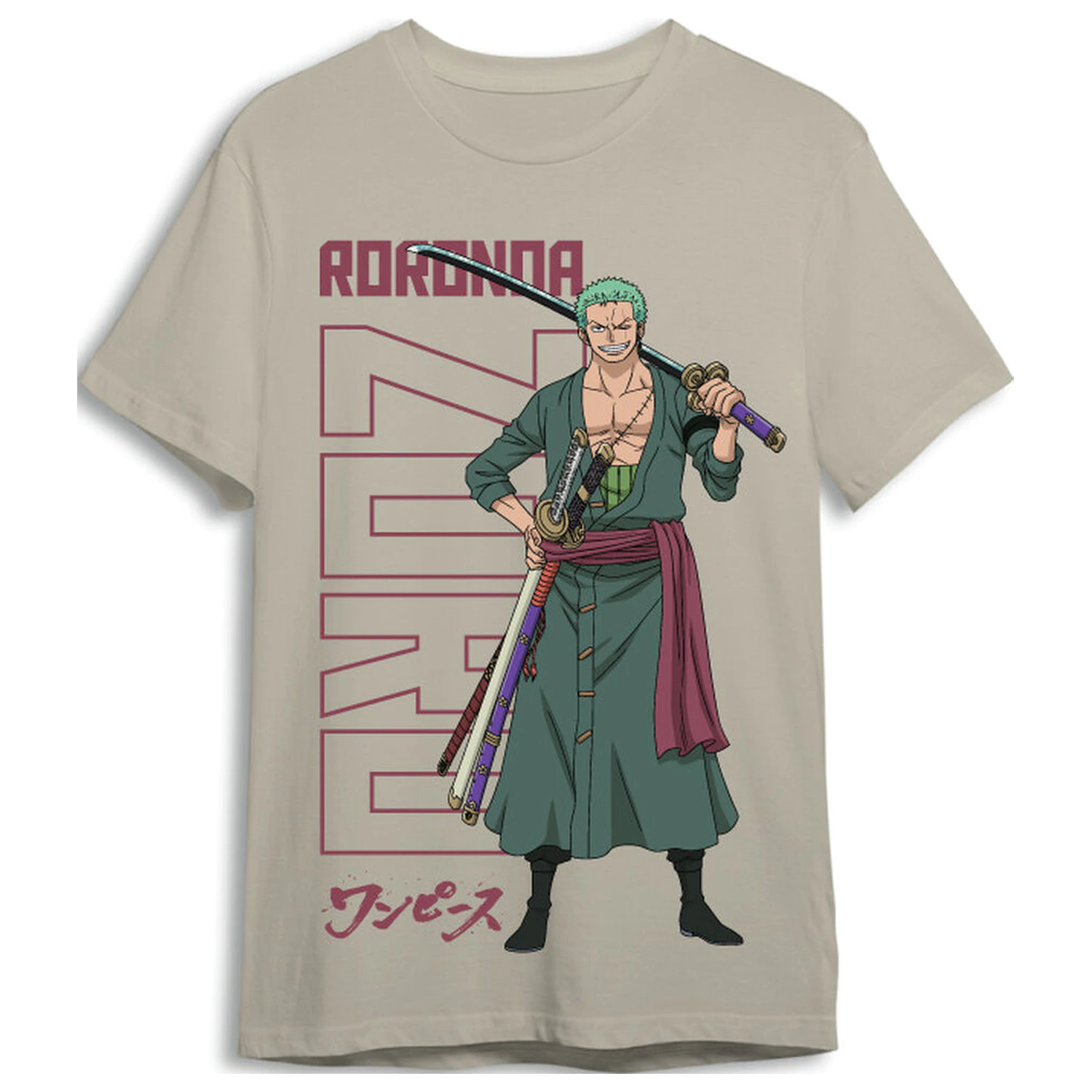 One Piece Roronoa Zoro Erwachsenen T-Shirt Produktfoto