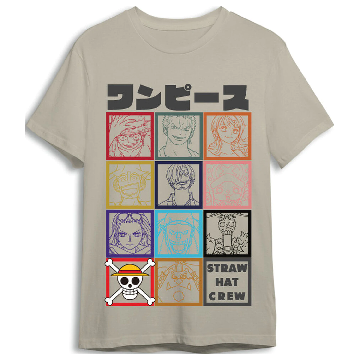 One Piece Straw Hat Crew erwachsenen T-Shirt Produktfoto
