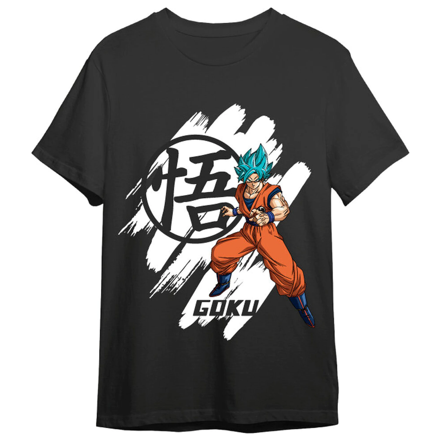 Dragon Ball Super Goku Super Saiyan Blue Erwachsenen-T-Shirt Produktfoto