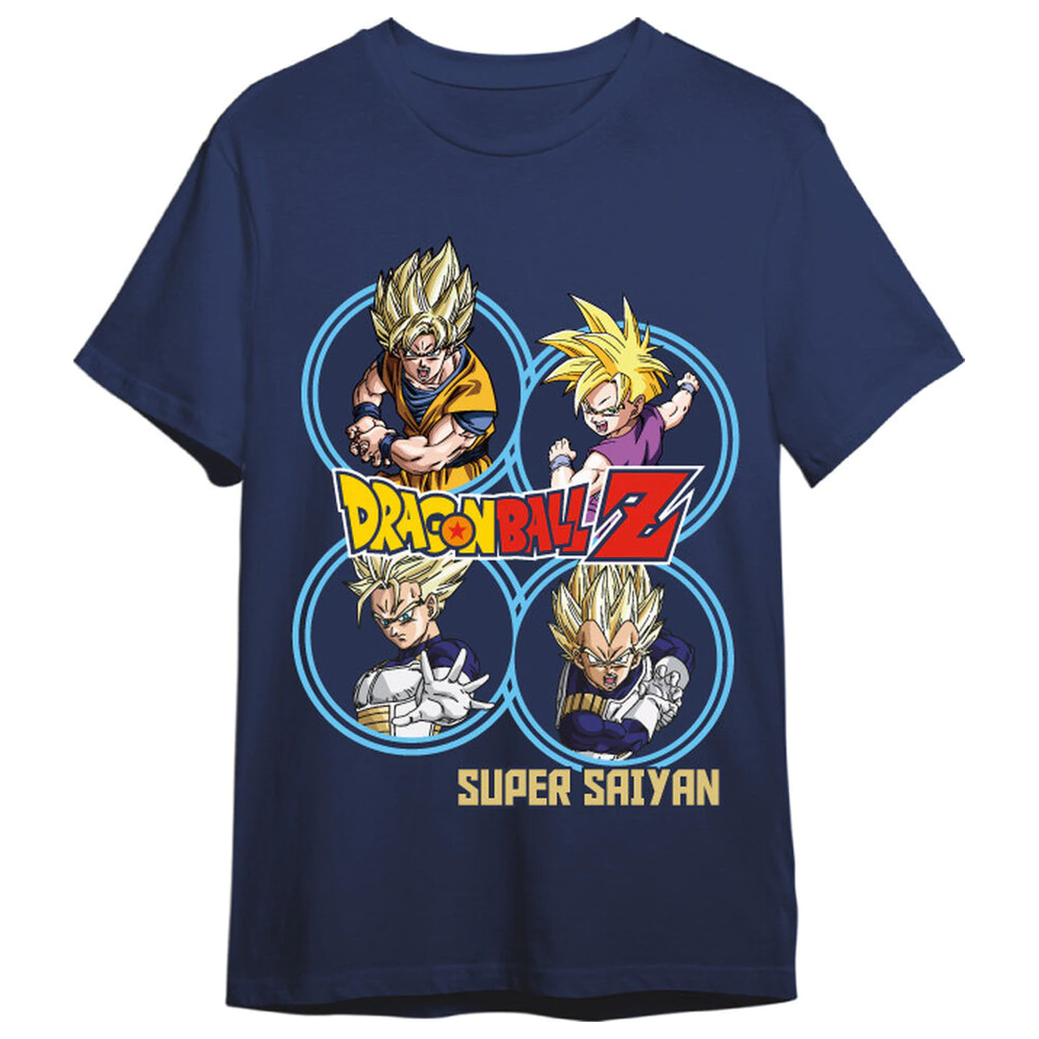 Dragon Ball Z Super Saiyans Erwachsenen T-Shirt Produktfoto