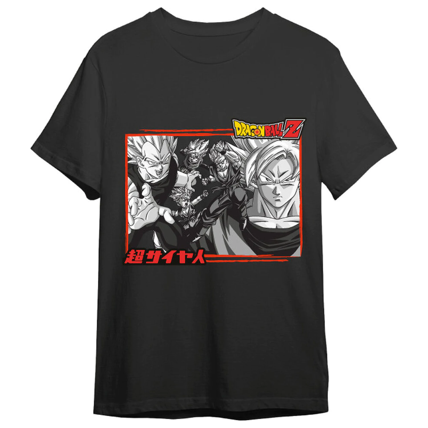 Dragon Ball Z Saiyans Erwachsenen T-Shirt Produktfoto