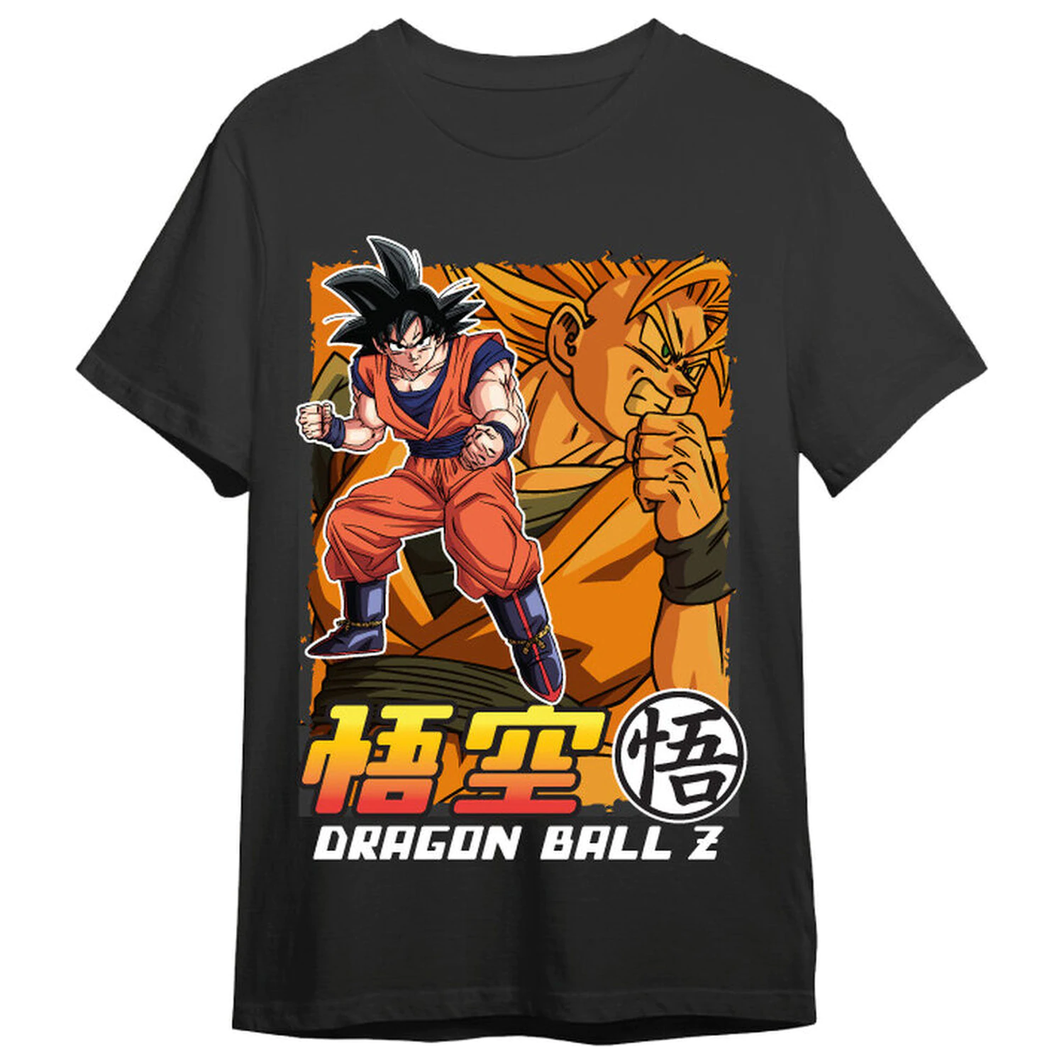 Dragon Ball Z Goku & Goku Super Saiyan erwachsenes T-Shirt Produktfoto