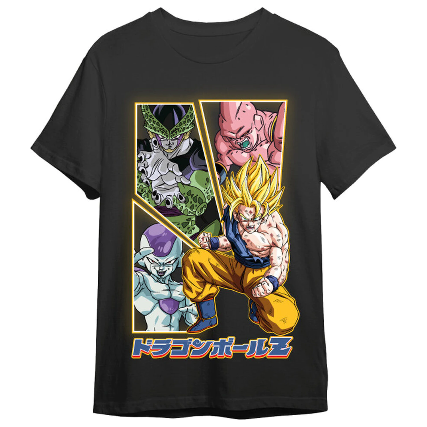 Dragon Ball Z Villains & Goku Erwachsenen-T-Shirt Produktfoto