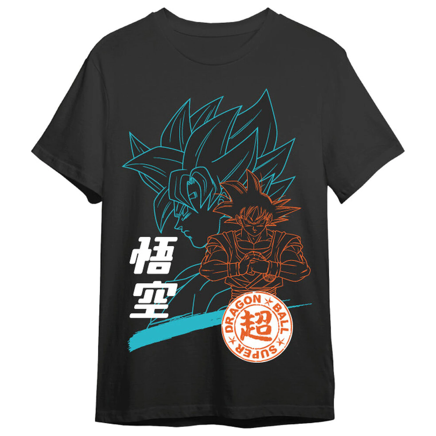 Dragon Ball Super Goku Silhouetten Erwachsenen T-Shirt Produktfoto