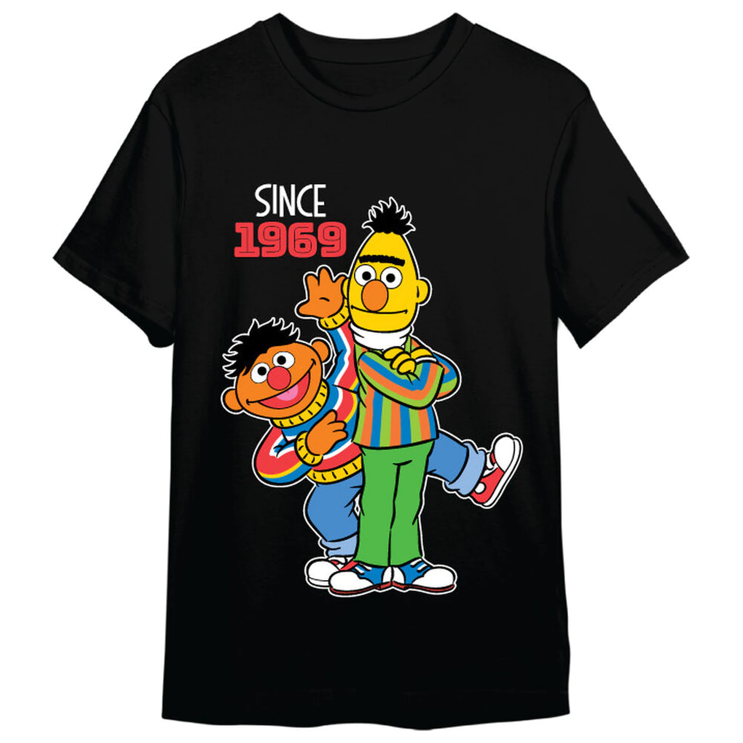 Sesame Street Ernie & Bert 1969 Erwachsenen-T-Shirt Produktfoto