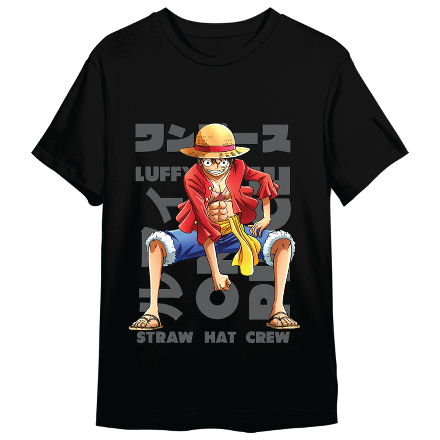 One Piece Monkey D. Luffy Erwachsenen T-Shirt Produktfoto