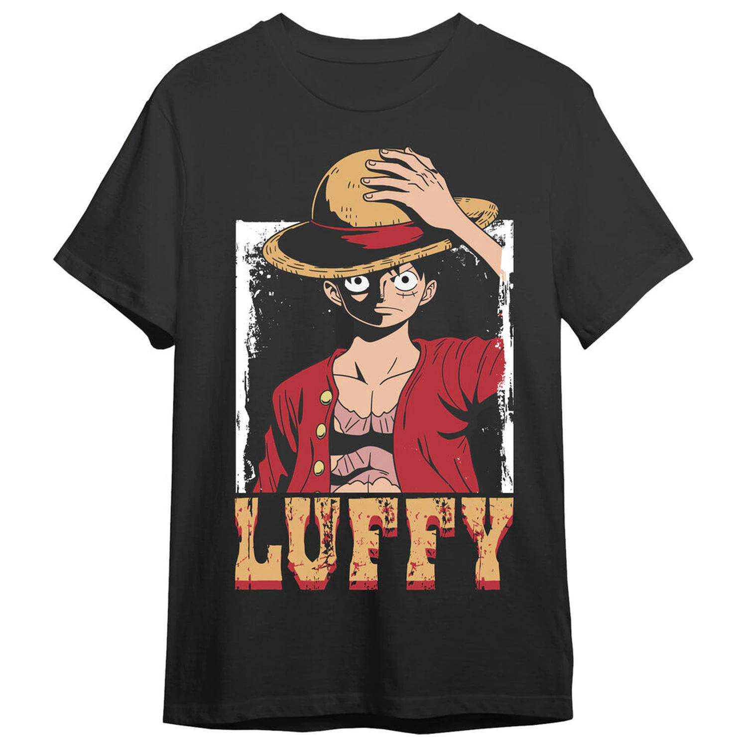 One Piece Monkey D. Luffy Erwachsenen T-Shirt Produktfoto