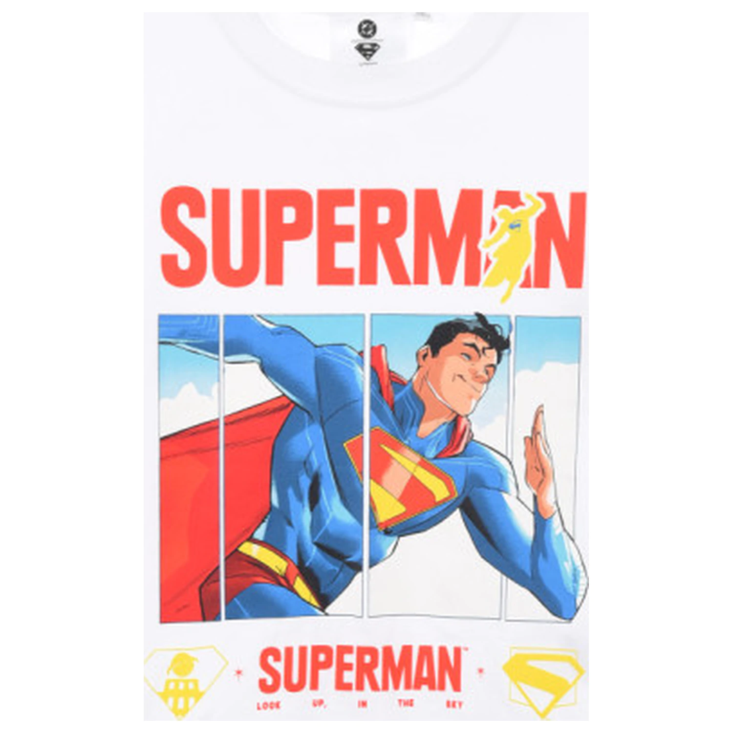 Superman White Kinder Langarm-T-Shirt, Oberteil Produktfoto