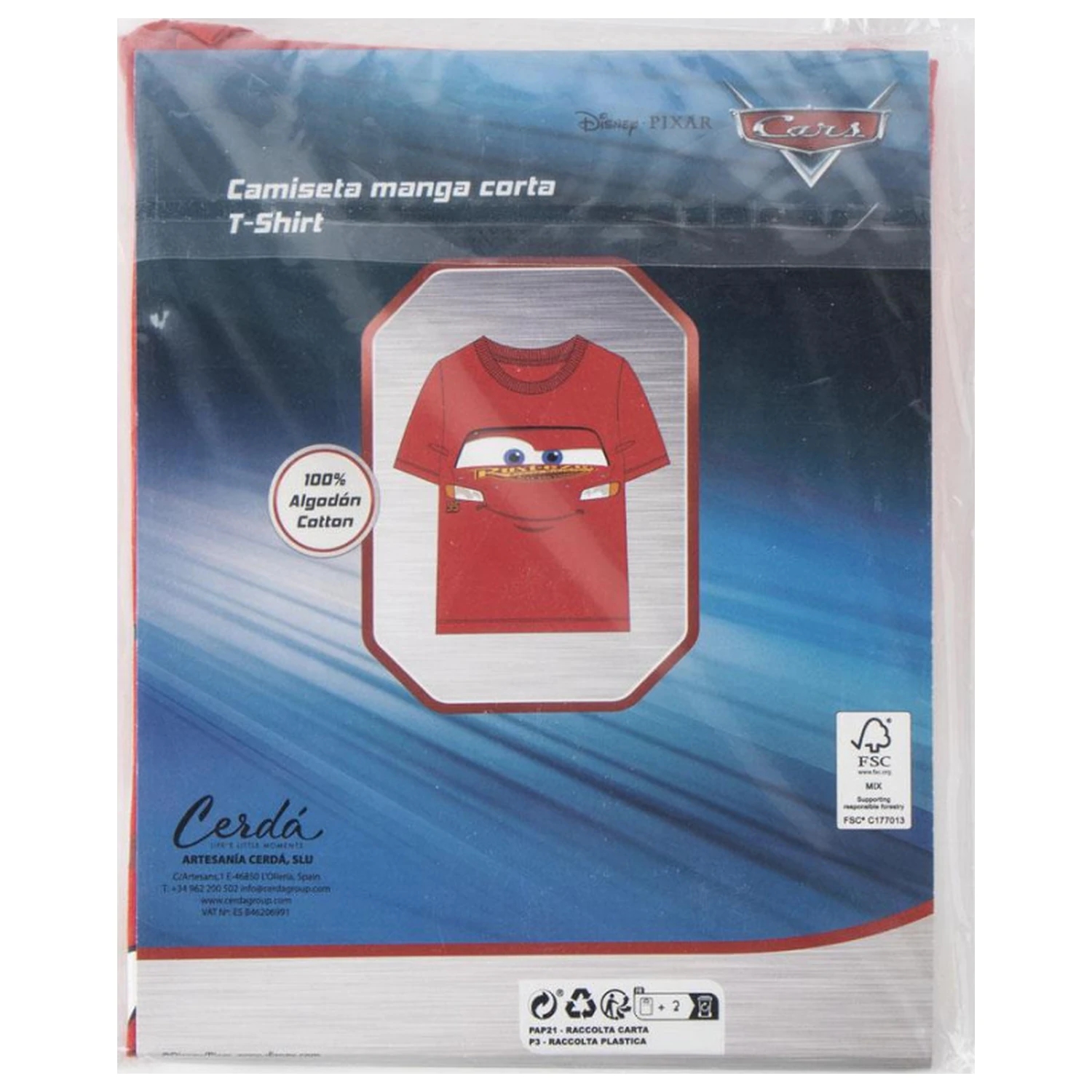 Disney Cars Red Kinder Kurzarm-T-Shirt, Top Produktfoto