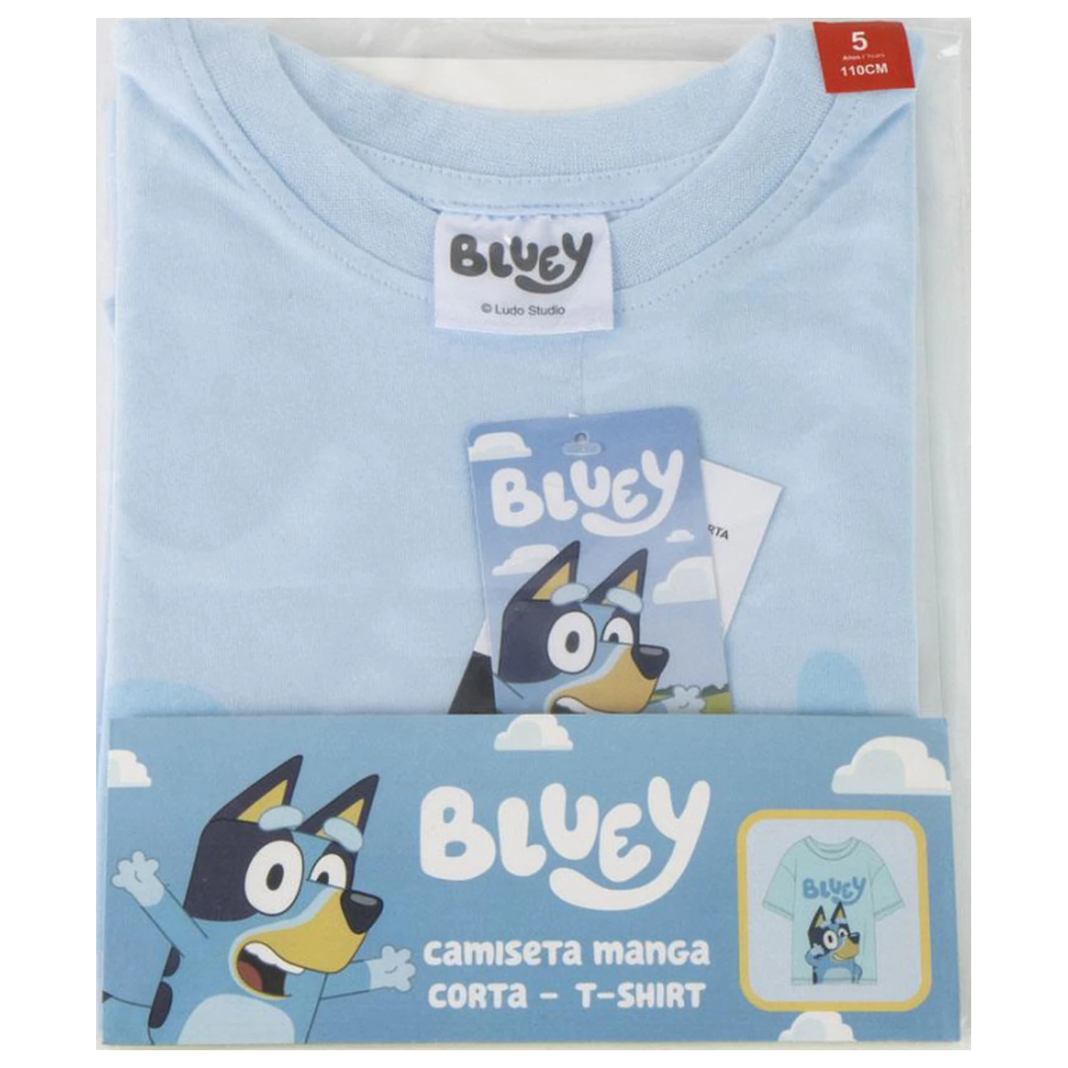 Bluey Smile Kinder Kurzarm-T-Shirt, Oberteil Produktfoto