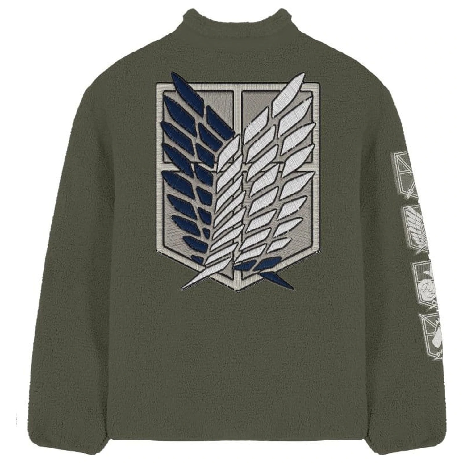 Attack On Titan Logo Sherpa-Jacke Produktfoto