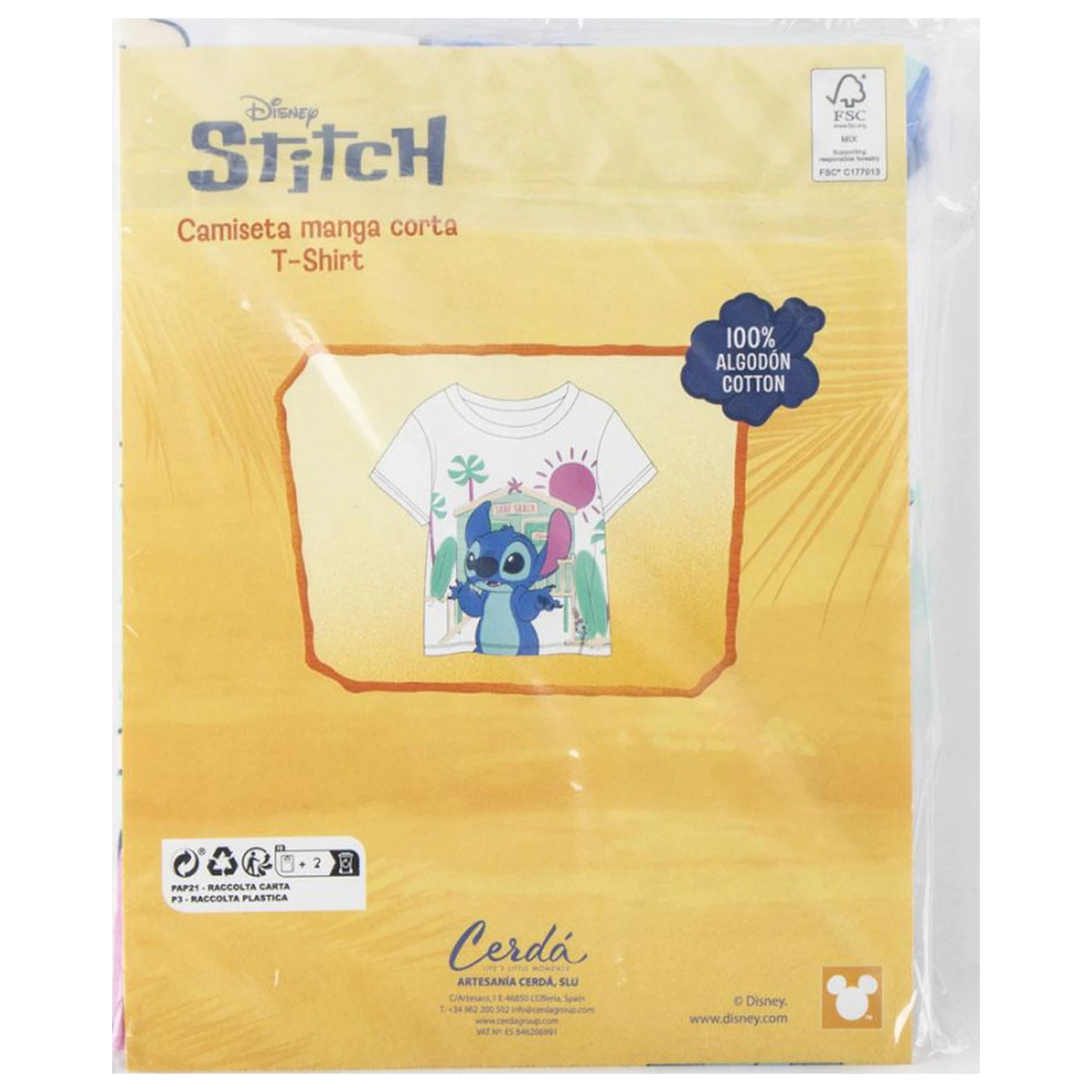 Stitch's Surf Shack Kinder Kurzarm T-Shirt, Oberteil Produktfoto