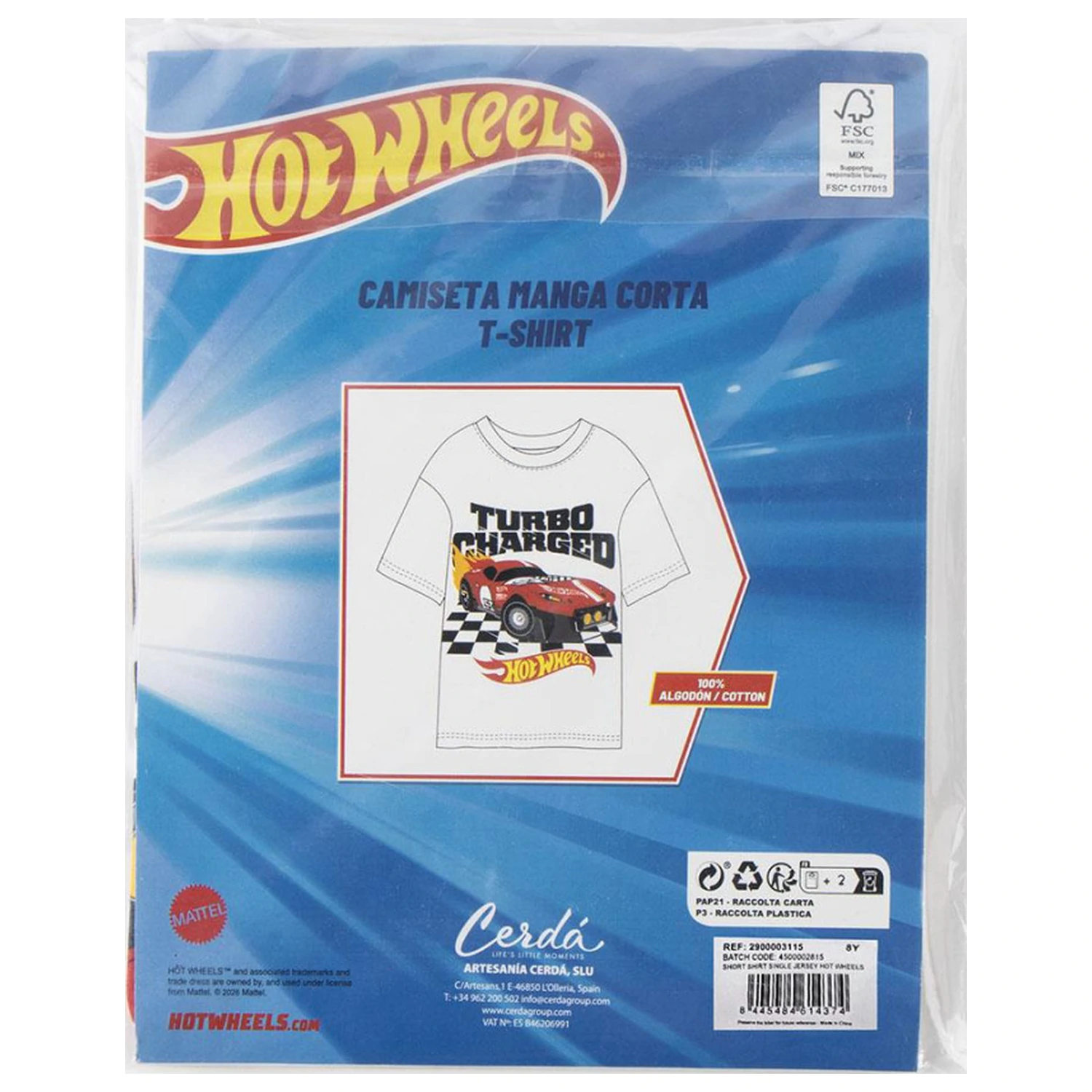 Hot Wheels Turbo Kids' Kurzarm-T-Shirt, Top Produktfoto