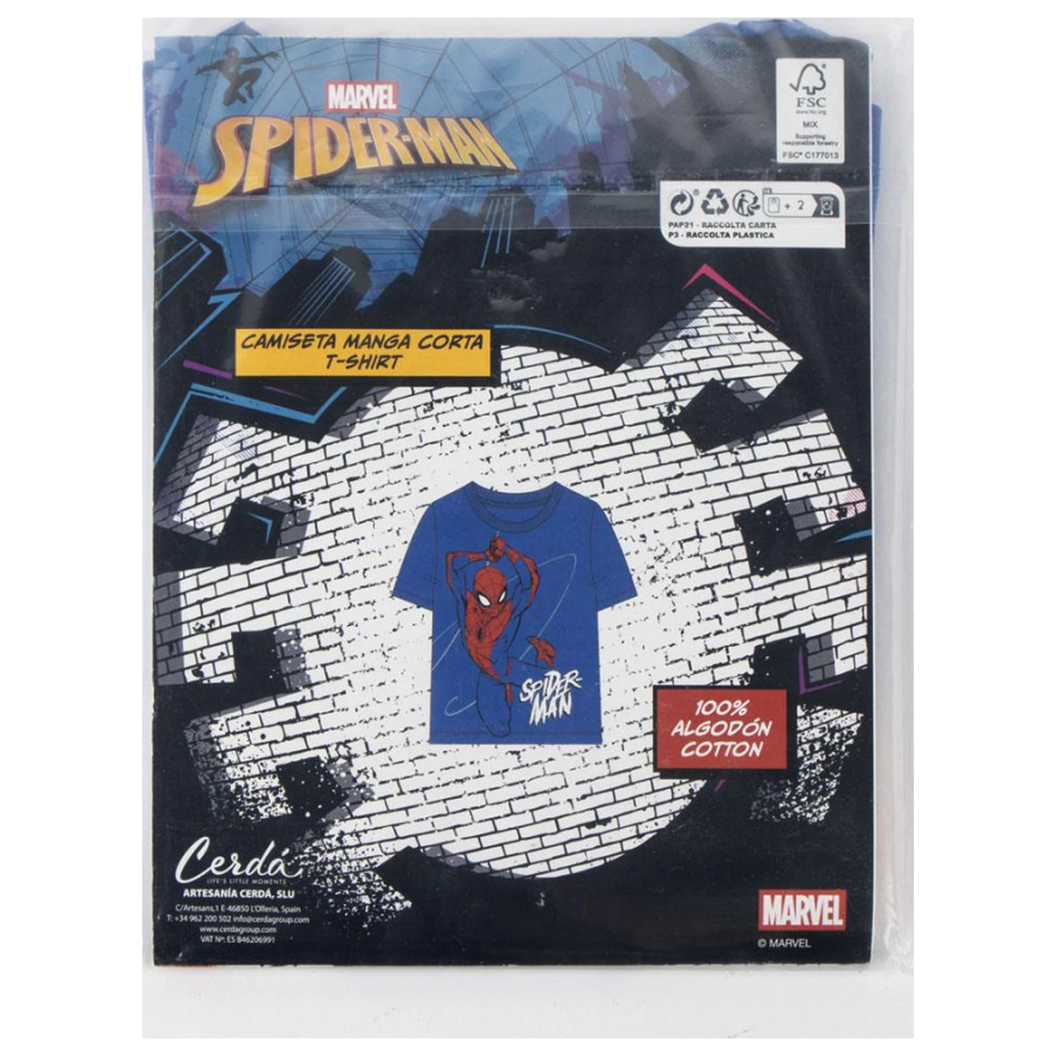 Spider-Man Tour Kinder Kurzarm T-Shirt Oberteil Produktfoto