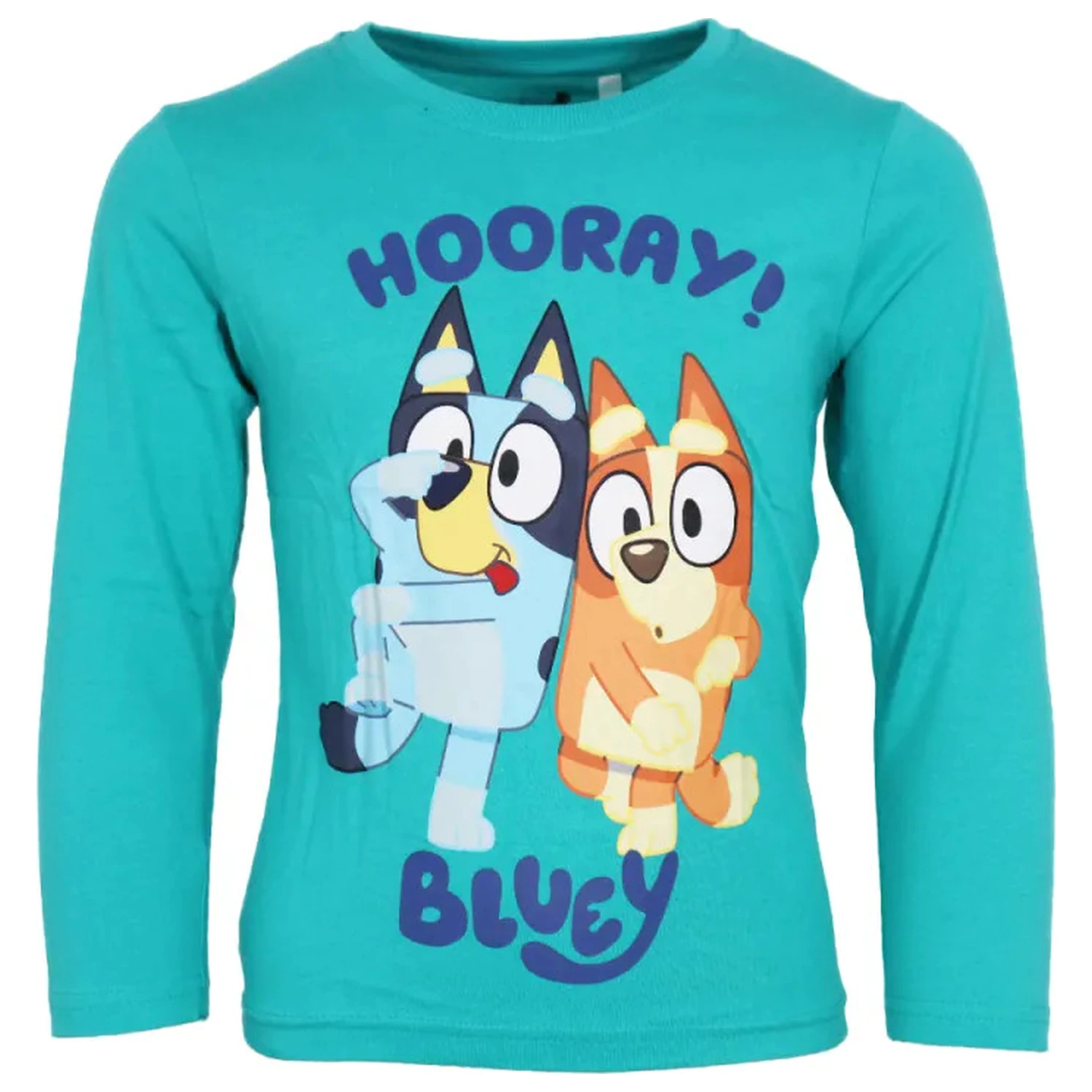 Bluey Hooray! Blue kids Langarm T-Shirt, Top Produktfoto