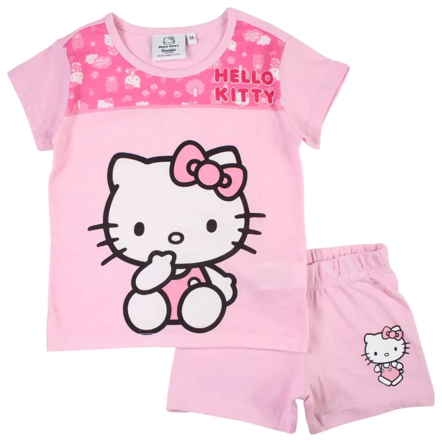 Hello Kitty Cutie Light Pink Kids Kurzer Pyjama Produktfoto