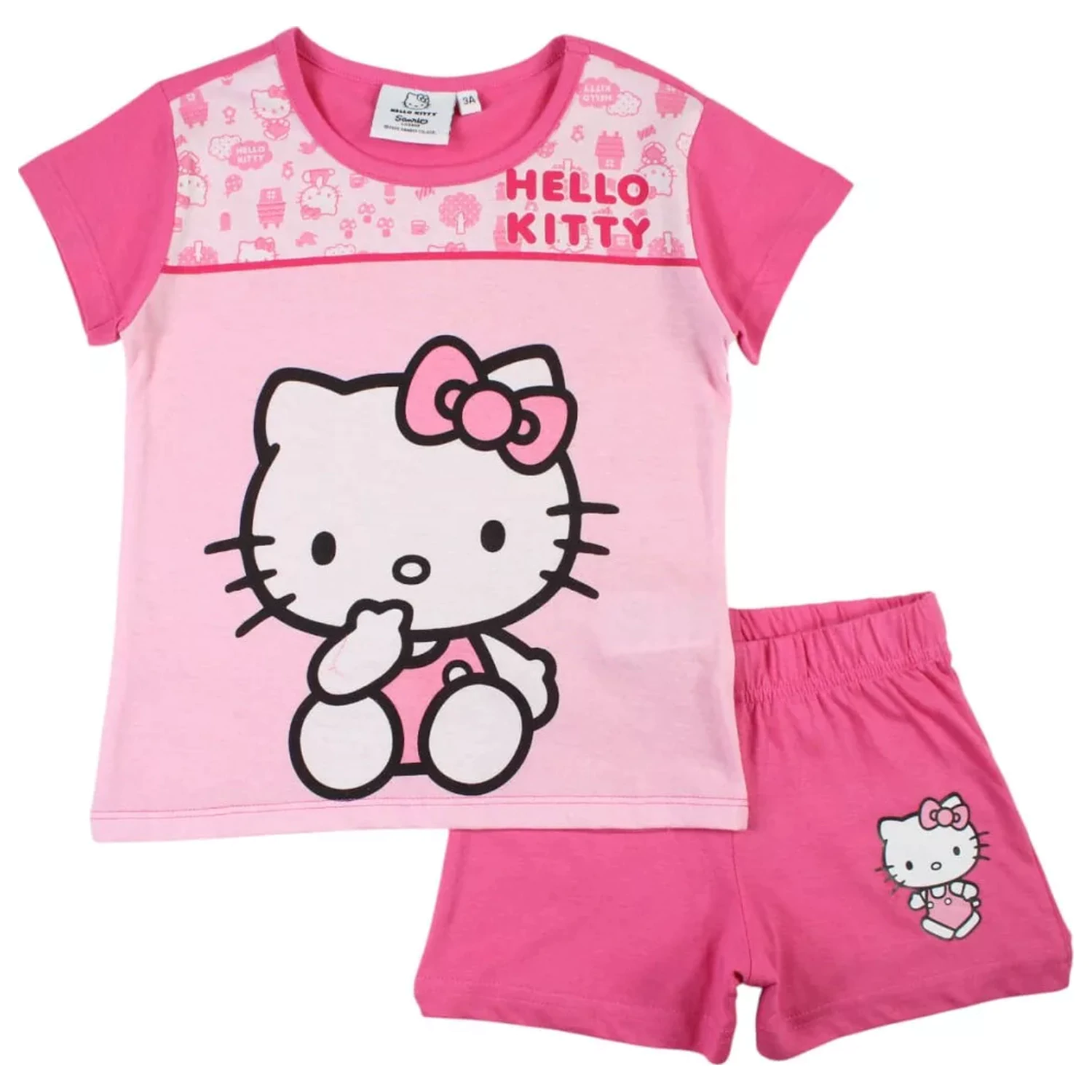 Hello Kitty Cutie Pink Kinder Kurzer Pyjama Produktfoto