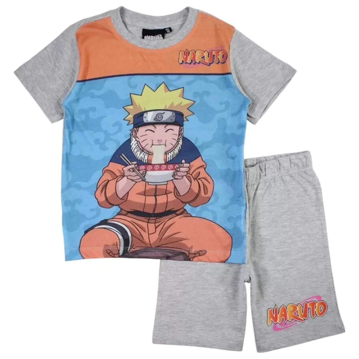 Naruto Ramen Grey Kinder Kurze Schlafanzug Produktfoto