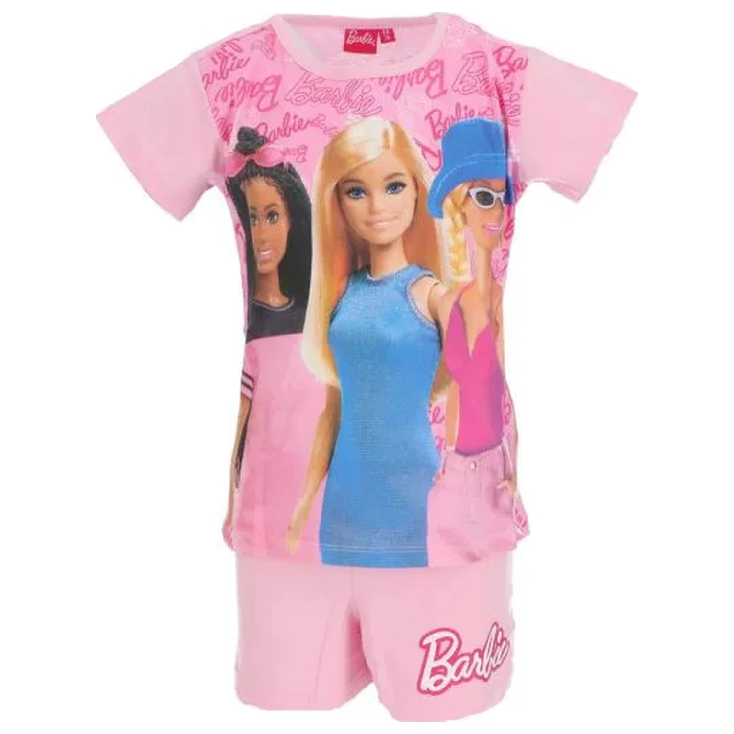 Barbie Trendy hellrosa Kinderkurzpyjama Produktfoto