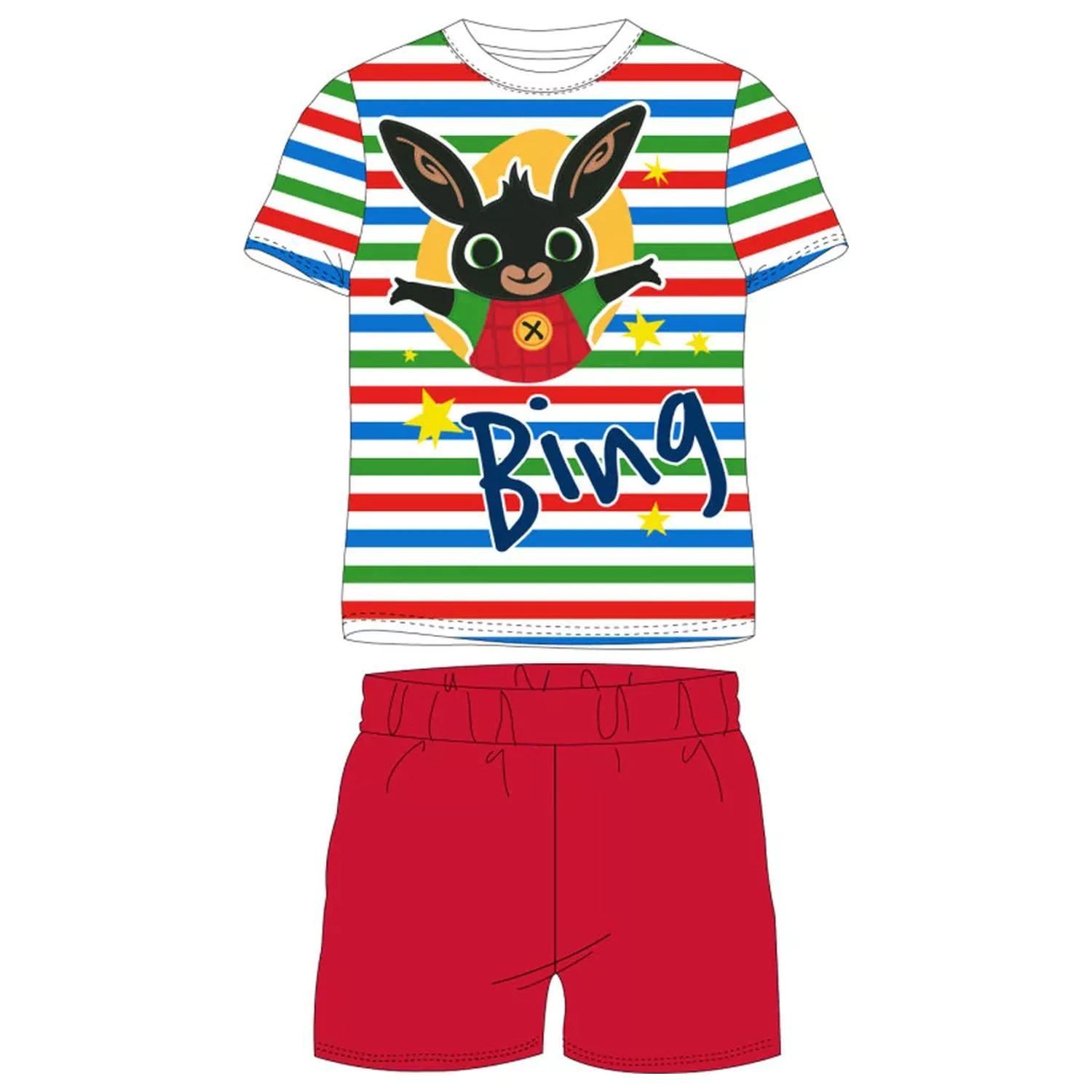 Bing Striped Kinder kurzer Pyjama Produktfoto