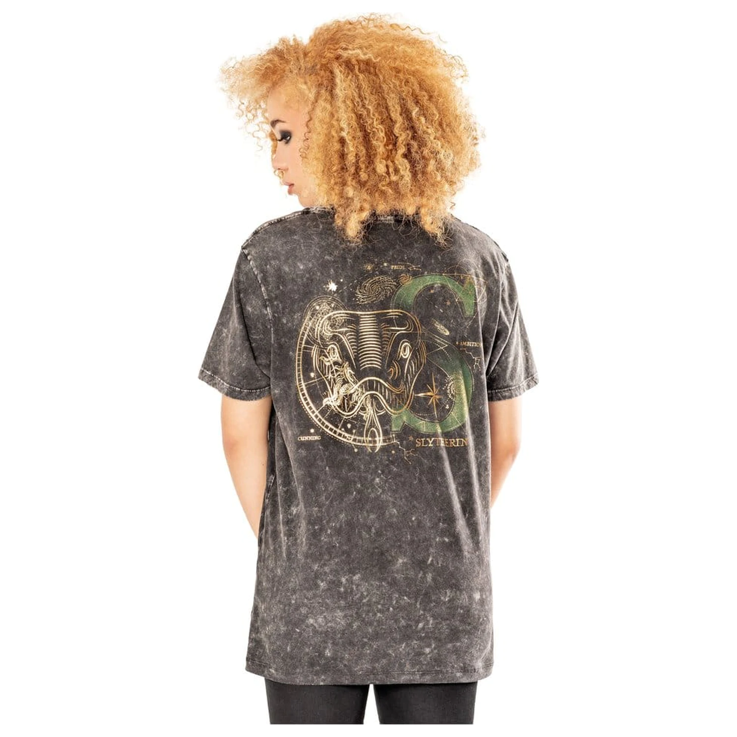 Harry Potter T-Shirt Slytherin Acid Wash Produktfoto