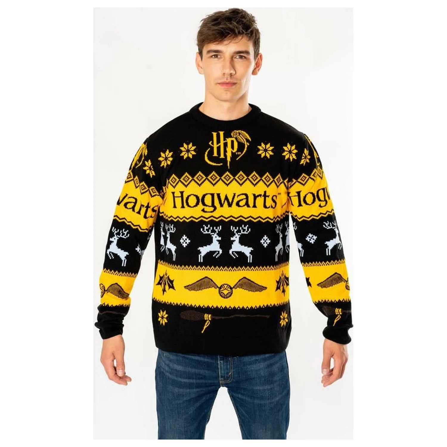 Harry Potter Christmas Pullover Deluxe Hogwarts Gestrickt Produktfoto