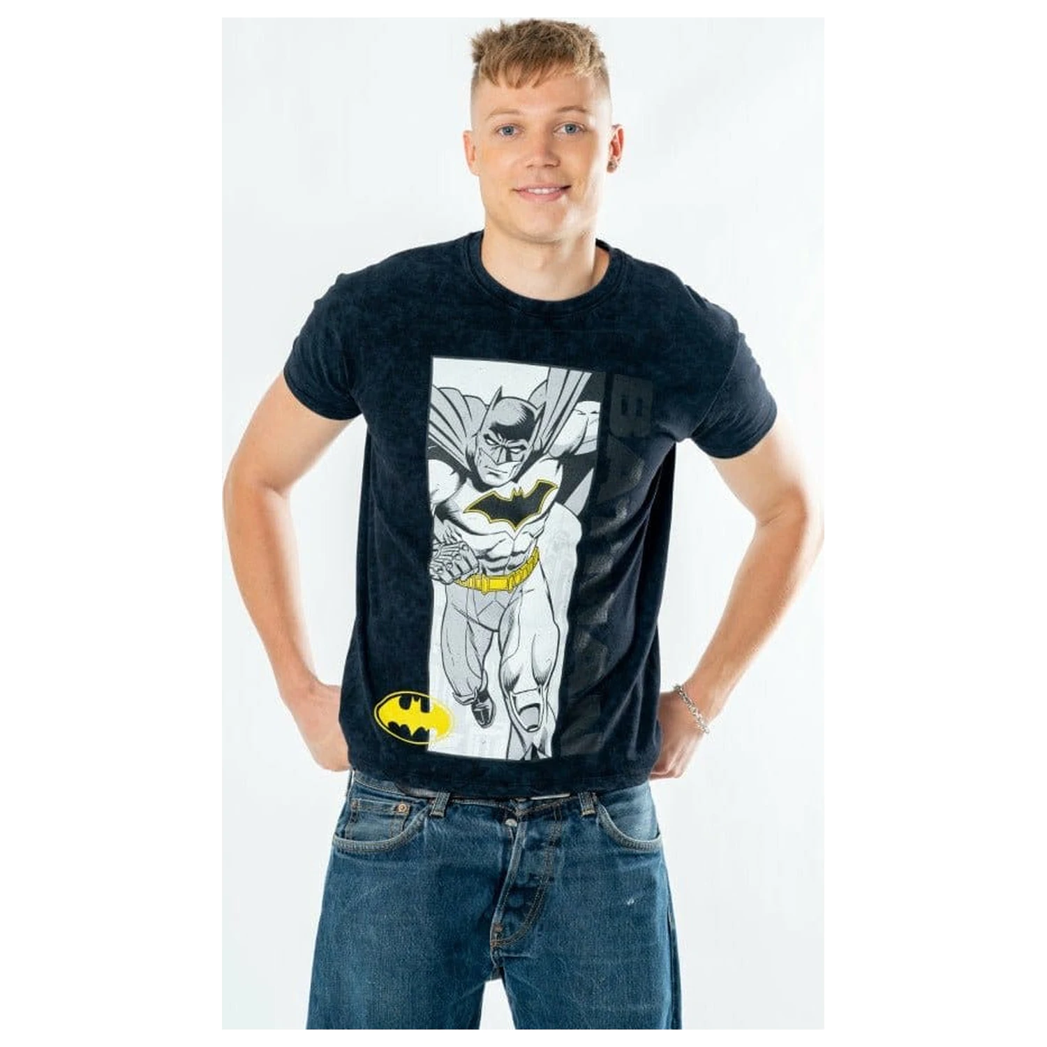 Batman T-Shirt Comic Acid Wash Produktfoto