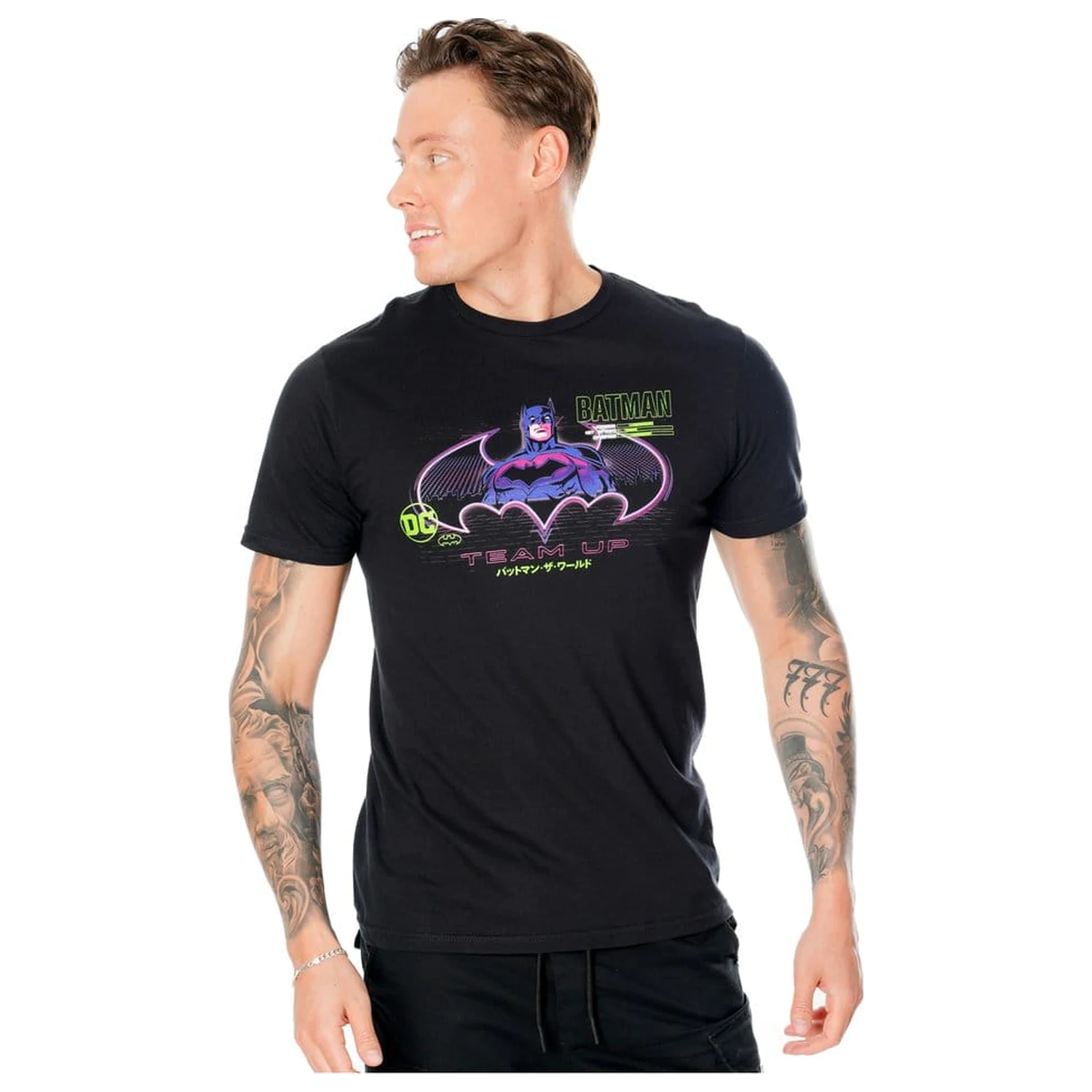 Batman T-Shirt Anime Matrix Grid  Produktfoto