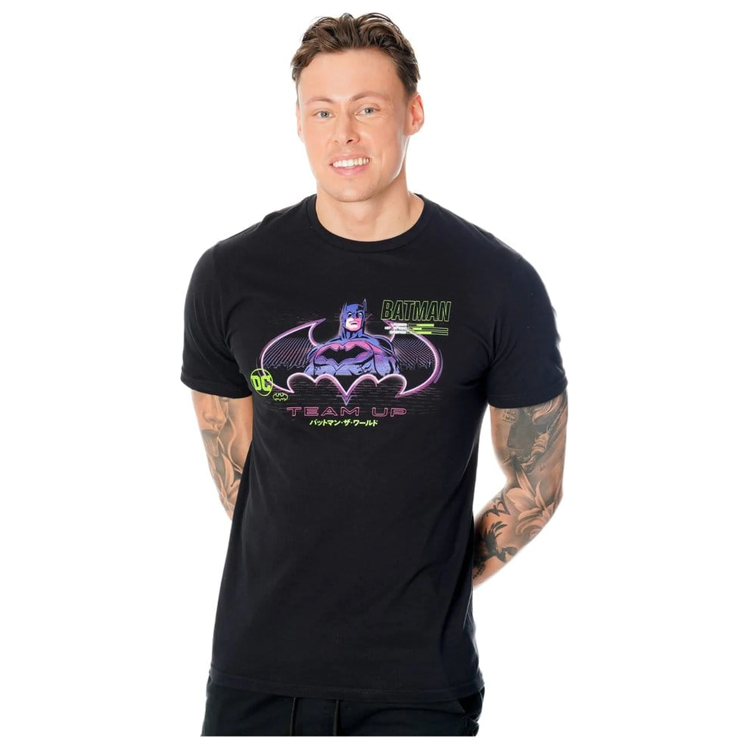 Batman T-Shirt Anime Matrix Grid  Produktfoto
