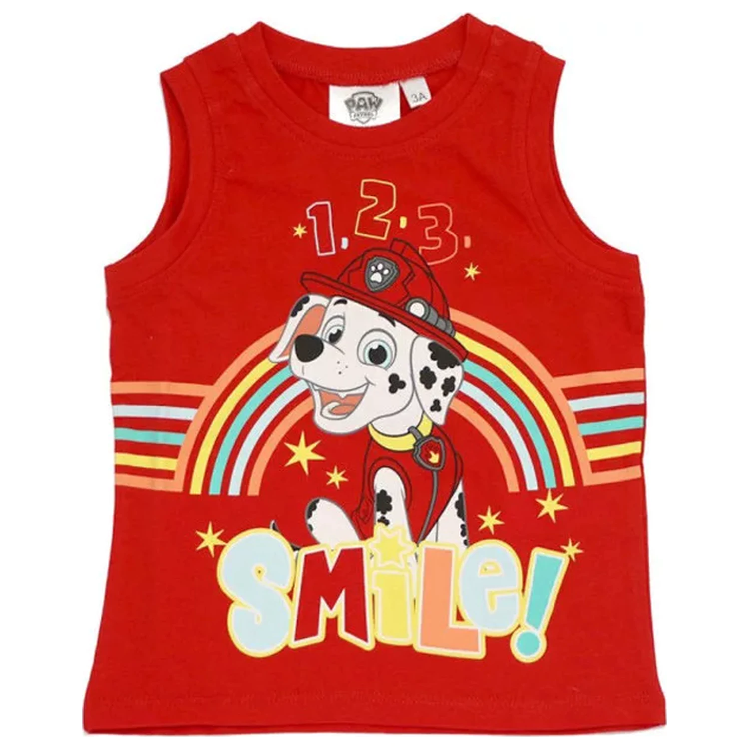 Paw Patrol Smile Rot Kinder Kurzarm T-Shirt Oberteil Produktfoto