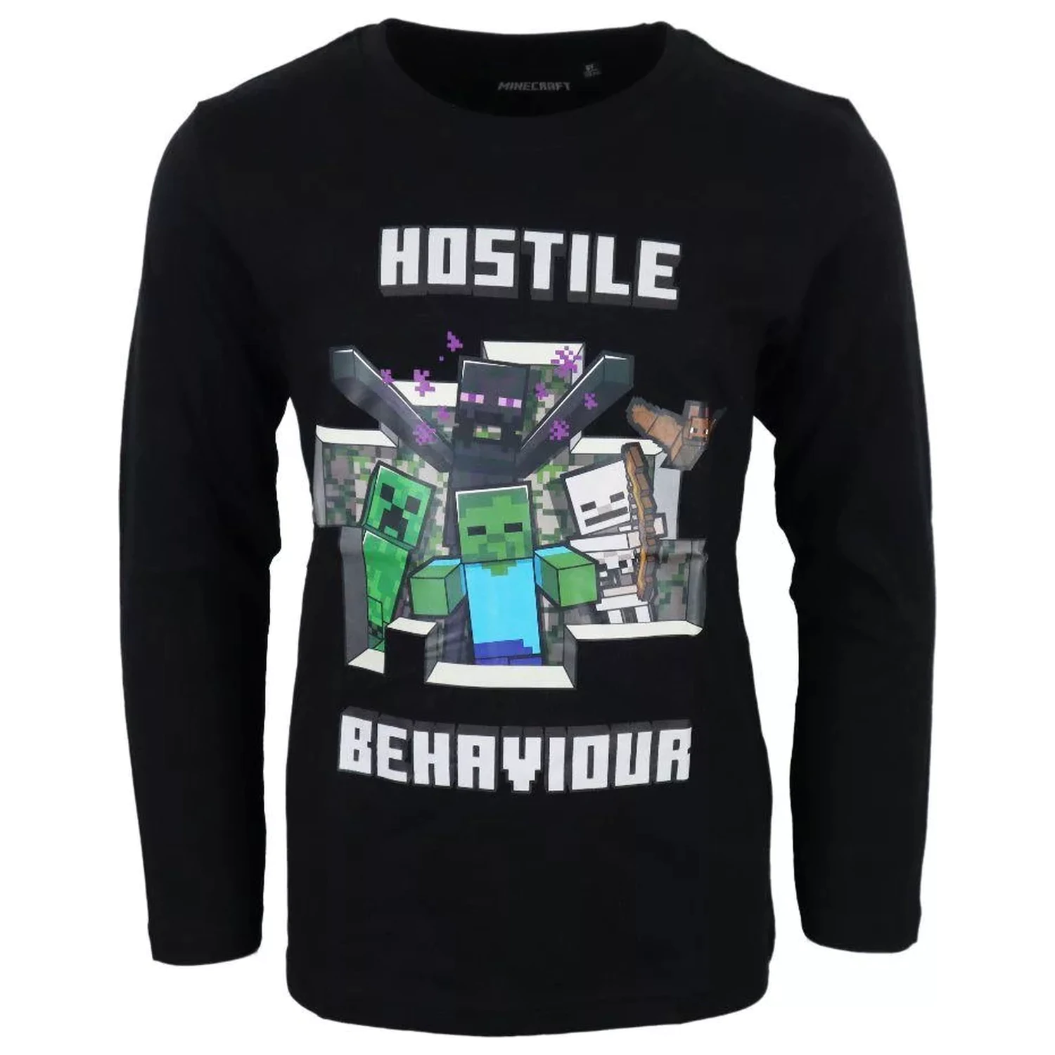 Minecraft Hostile Kids Langarm-T-Shirt, Oberteil Produktfoto