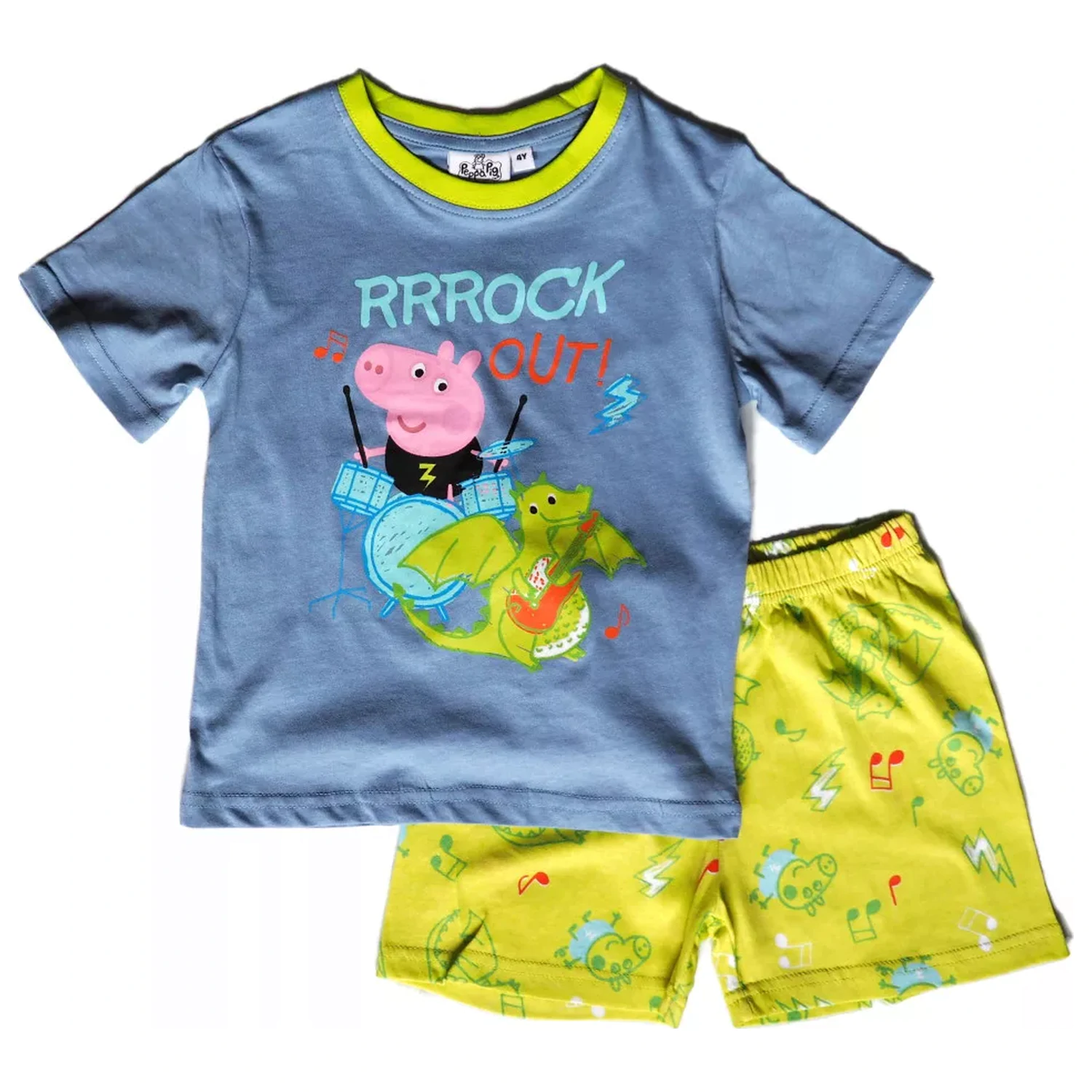 Peppa Pig Rock Out Blue Kids kurze Pyjamas Produktfoto