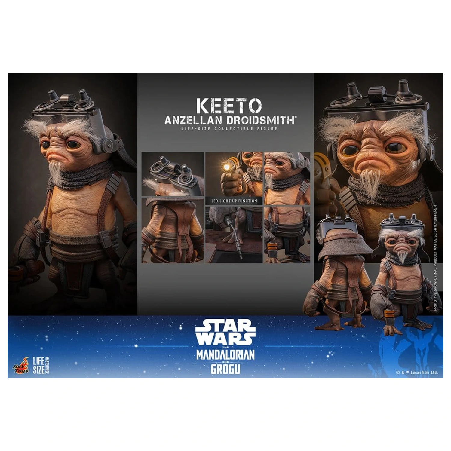 Star Wars: The Mandalorian & Grogu Lebensgroße Masterpiece Lebensgroße Figur Keeto (Anzellan Droidsmith) 26 cm Produktfoto