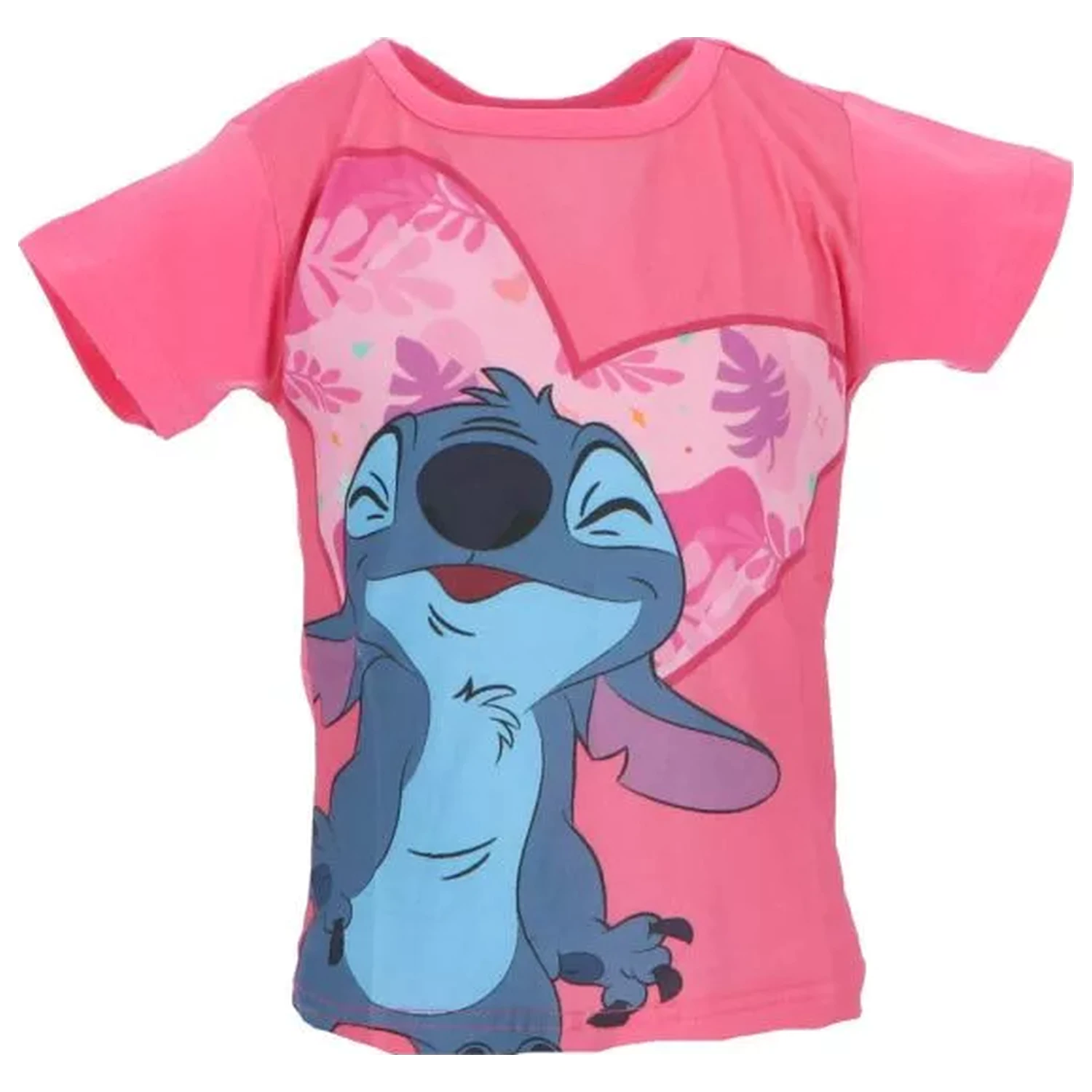 Stitch Fun Pink Kinder Kurzarm T-shirt, Top Produktfoto