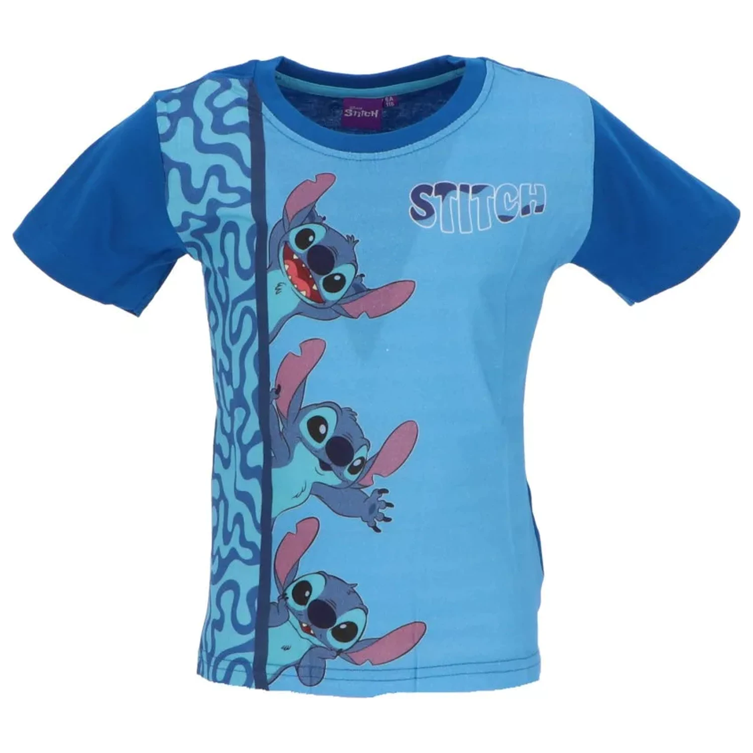 Stitch Loving Look Blue Kinder kurzes T-Shirt, Top Produktfoto