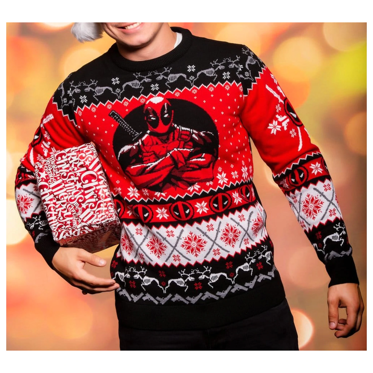Deadpool Weihnachtspullover Produktfoto