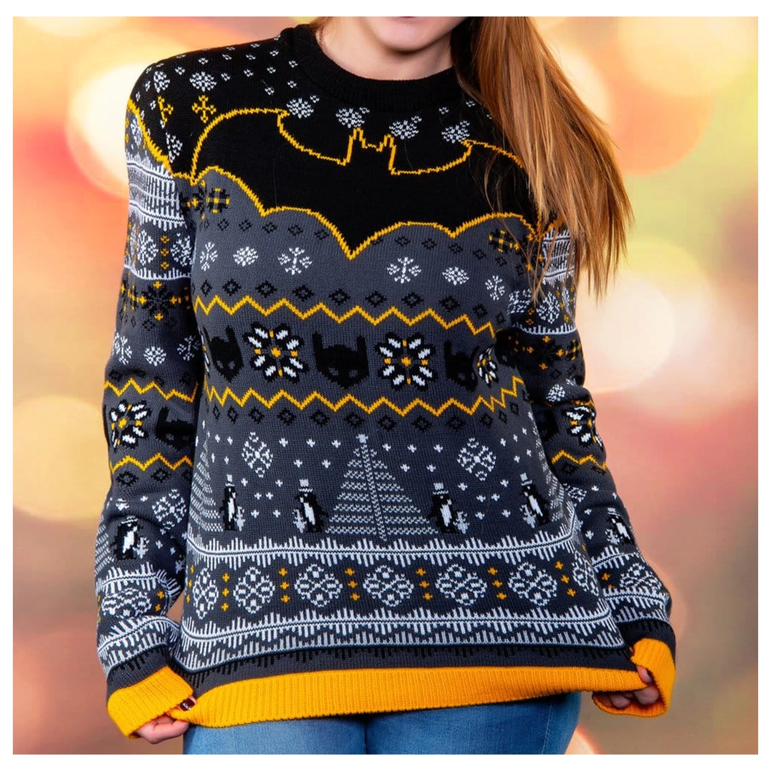 Batman Penguin Weihnachtspullover Produktfoto