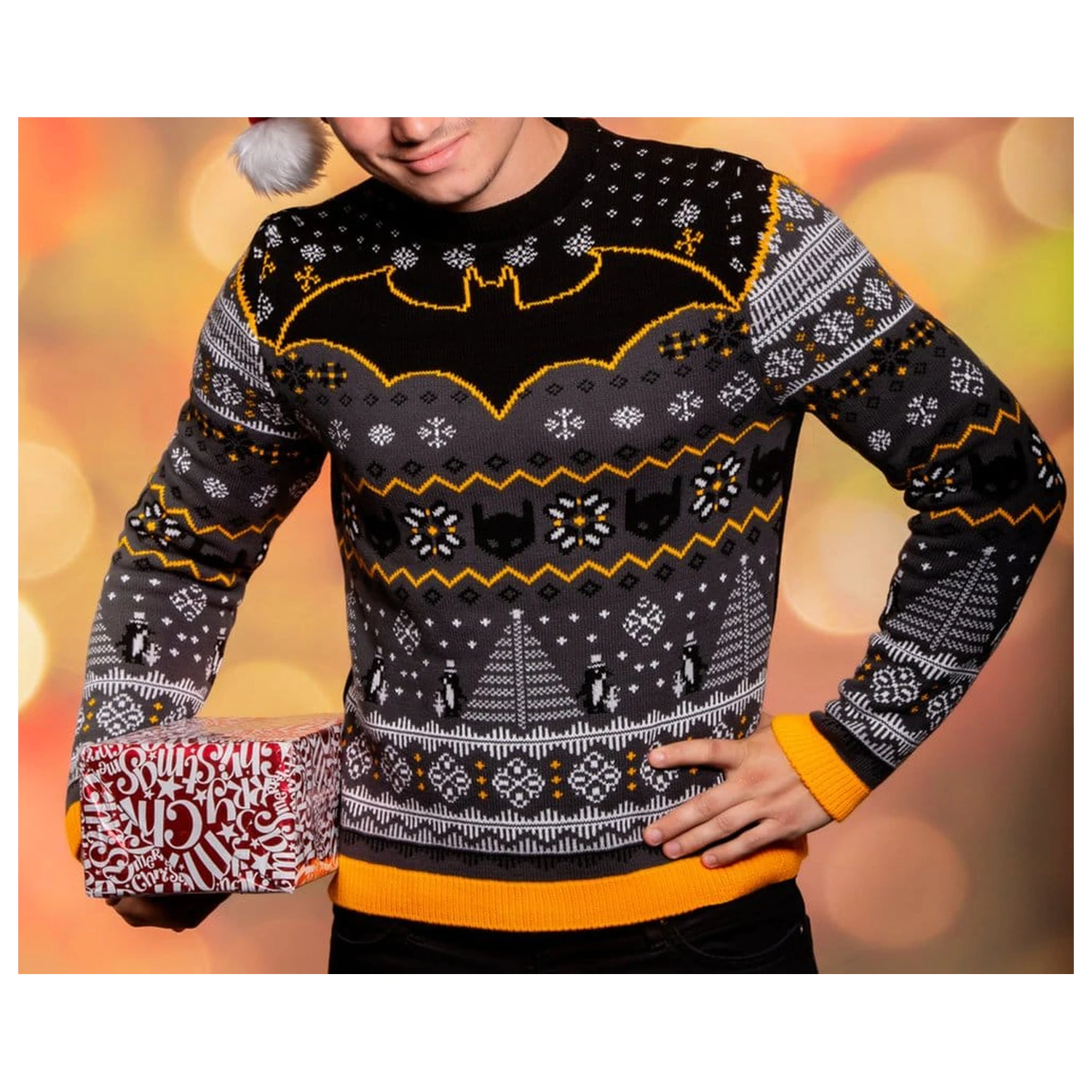 Batman Penguin Weihnachtspullover Produktfoto