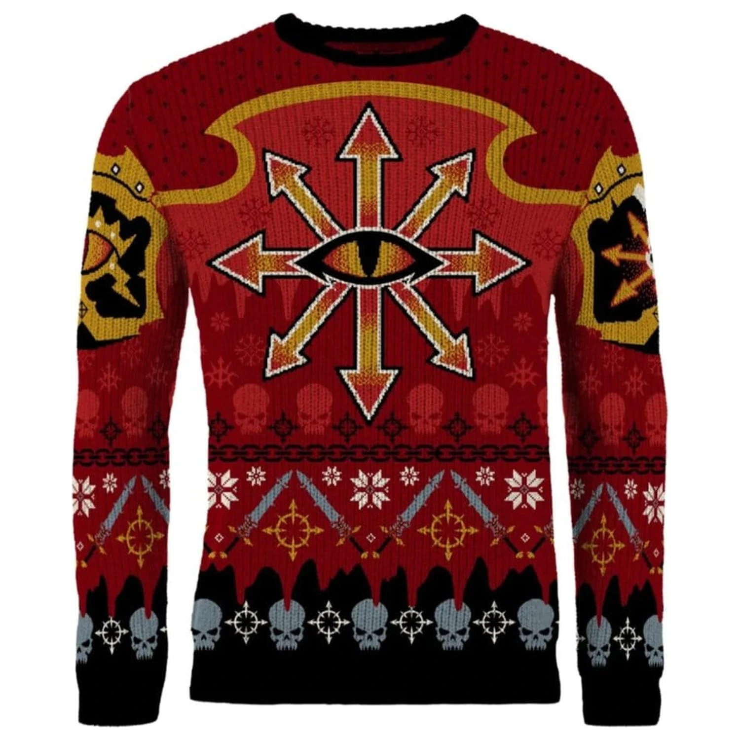 Warhammer 40,000 Chaos Weihnachtspullover Produktfoto