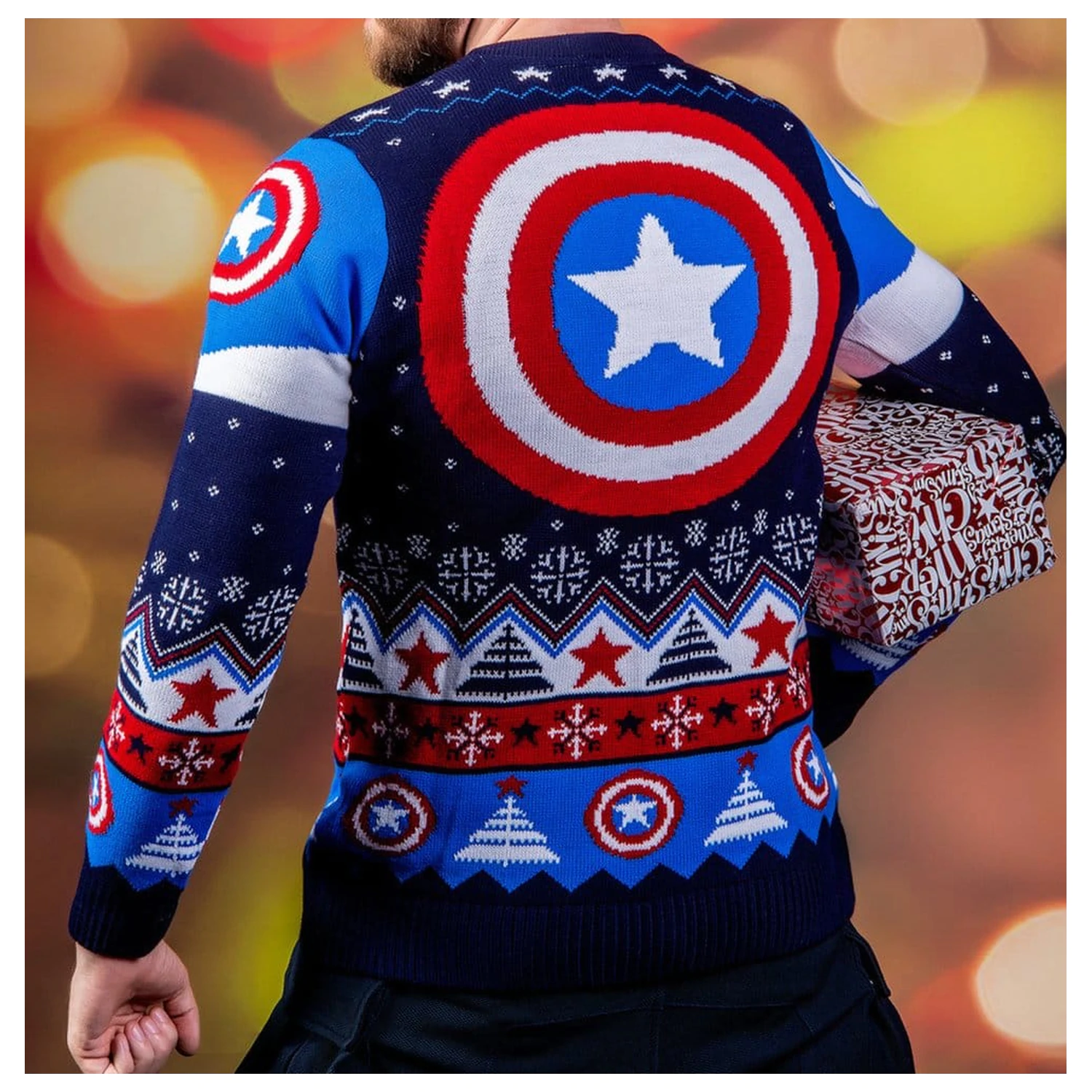 Captain America Weihnachtspullover Produktfoto
