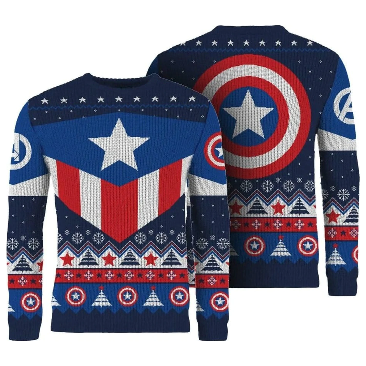 Captain America Weihnachtspullover Produktfoto